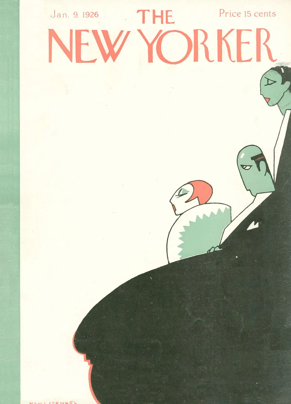 Обложка The New Yorker, 9 января 1926, художник Ханс Штенгель
