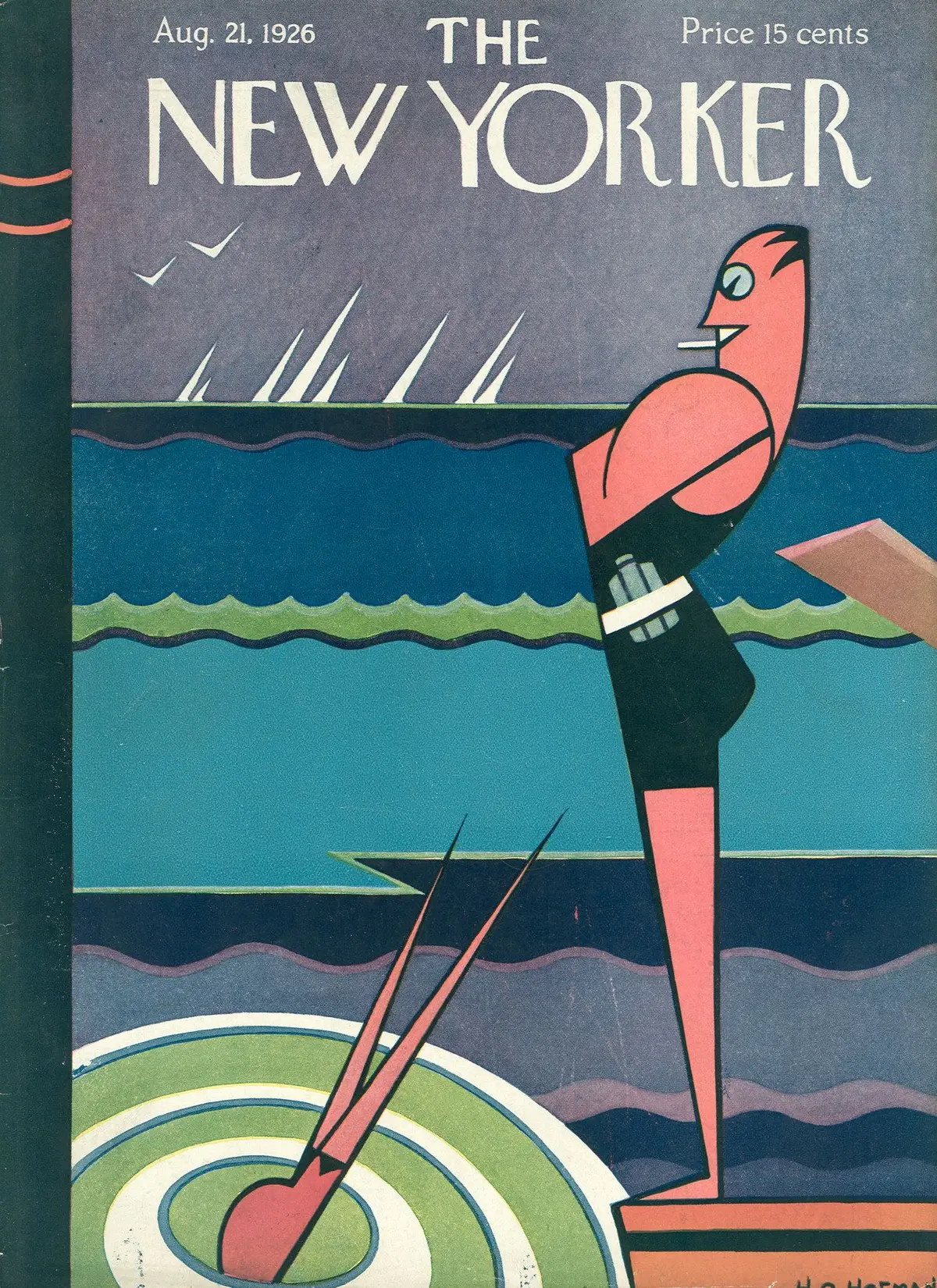 Обложка The New Yorker, 21 августа 1926, художник Х. О. Хофман