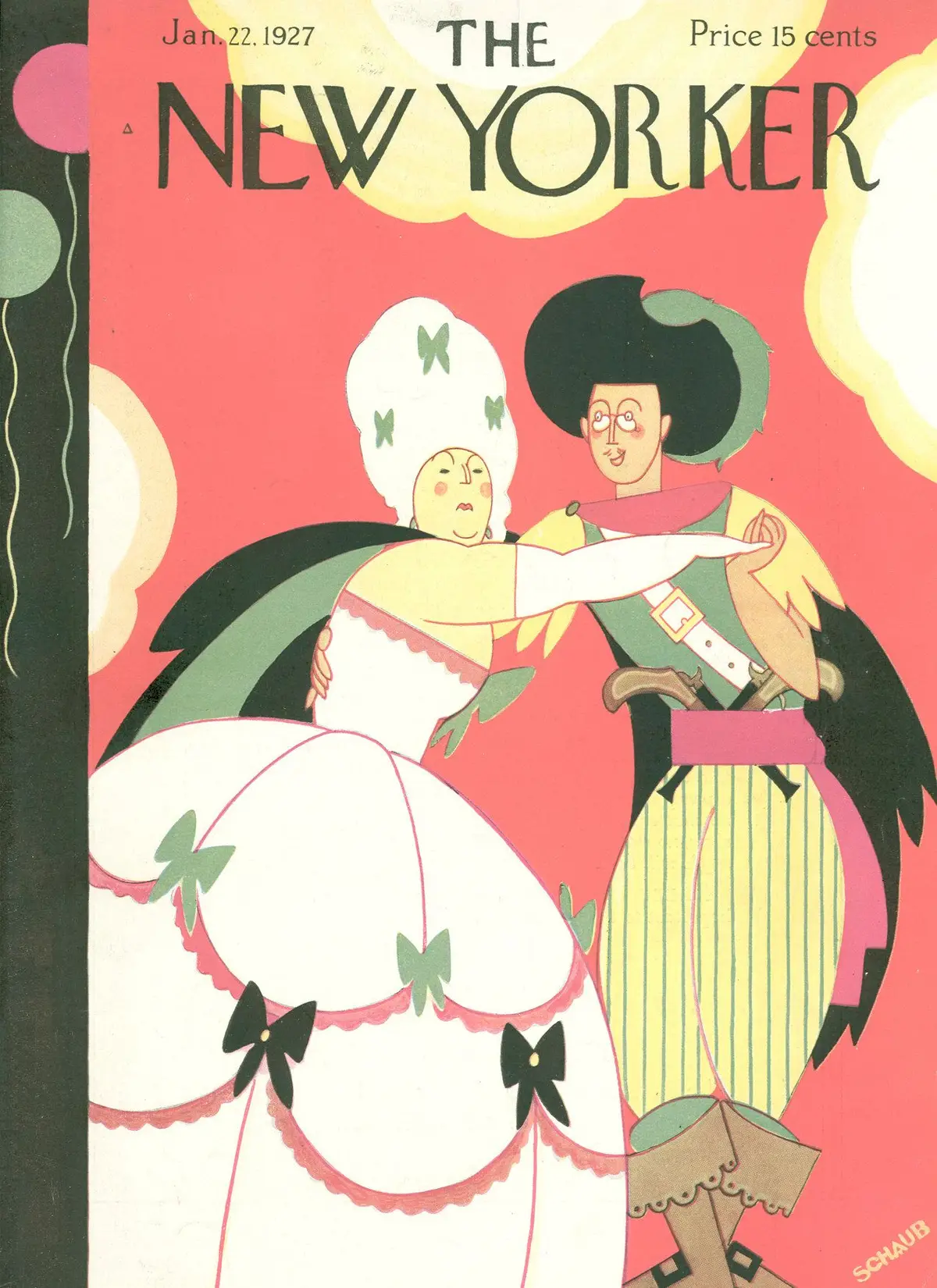 Обложка The New Yorker, 22 января 1927, художник Андре де Шауб