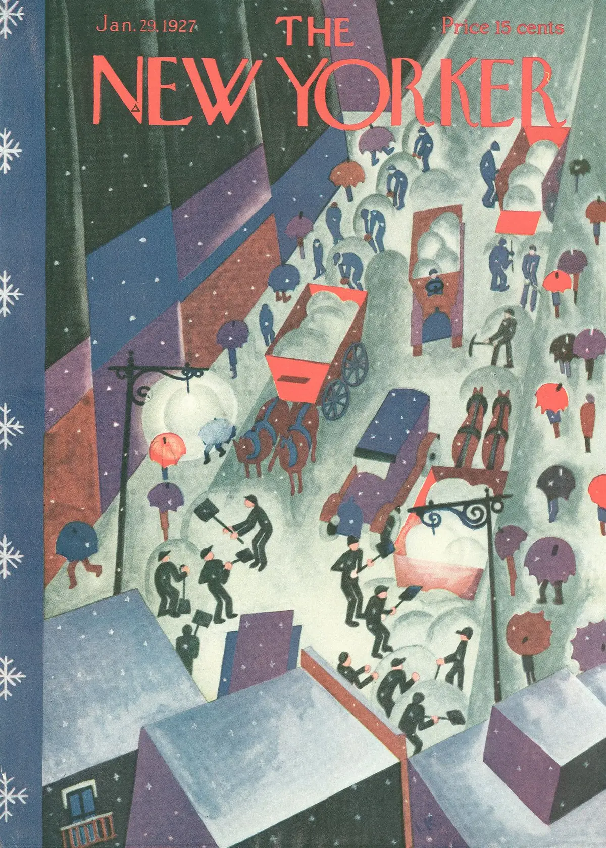 Обложка The New Yorker, 29 января 1927, художник Илонка Карас