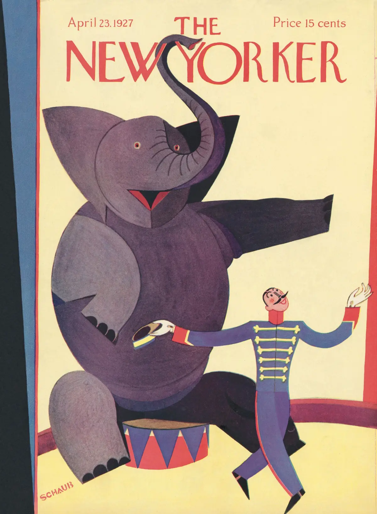 Обложка The New Yorker, 23 апреля 1927, художник Андре де Шауб