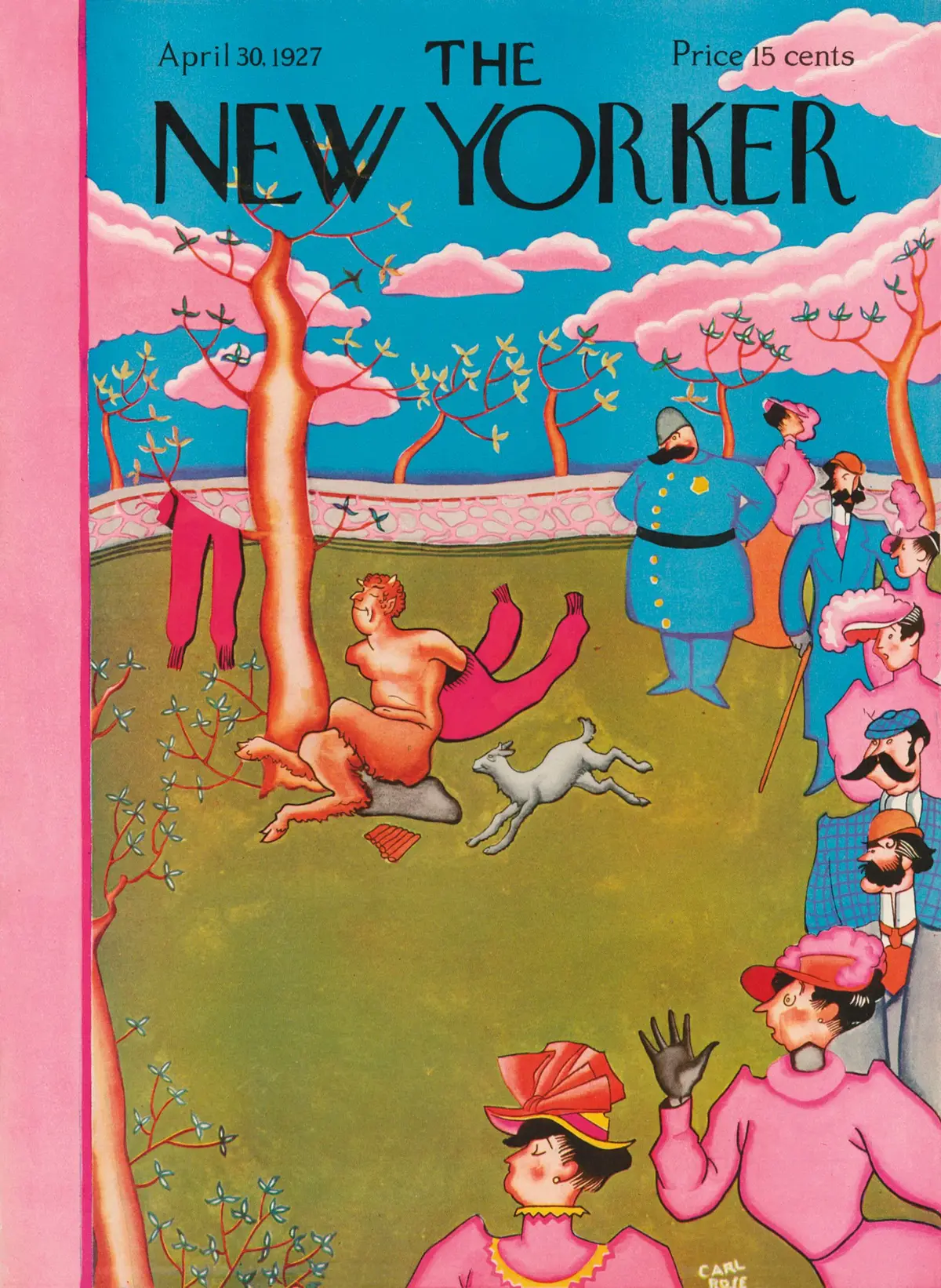 Обложка The New Yorker, 30 апреля 1927, художник Карл Роуз