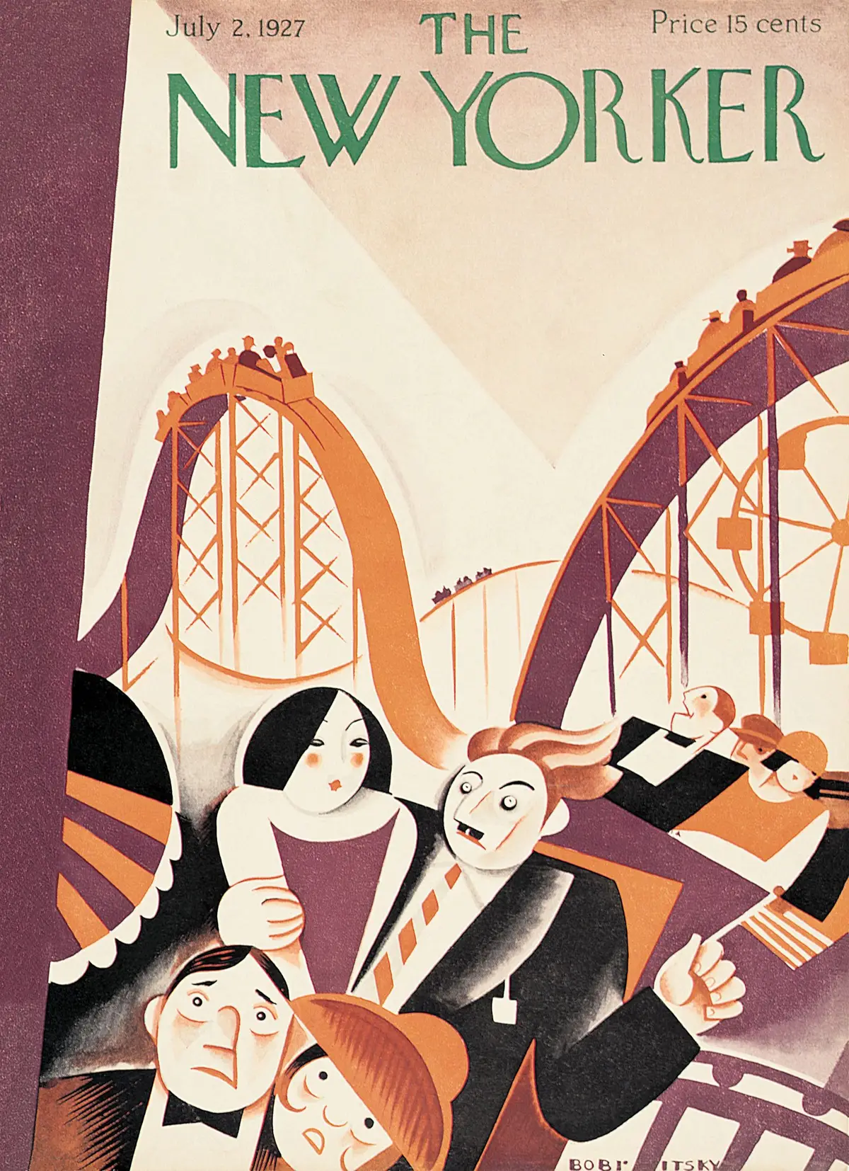 Обложка The New Yorker, 2 июля 1927, художник Виктор Бобрицкий