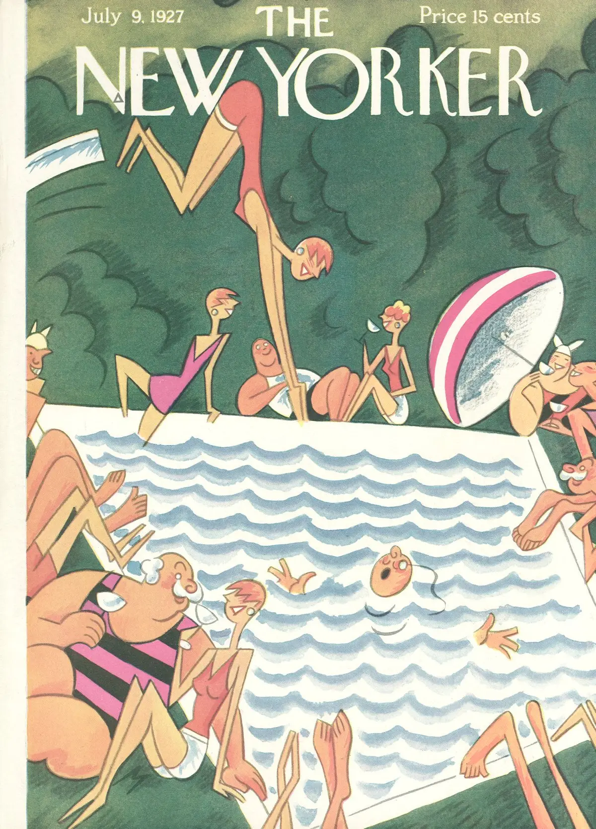 Обложка The New Yorker, 9 июля 1927, художник Джулиан де Миски