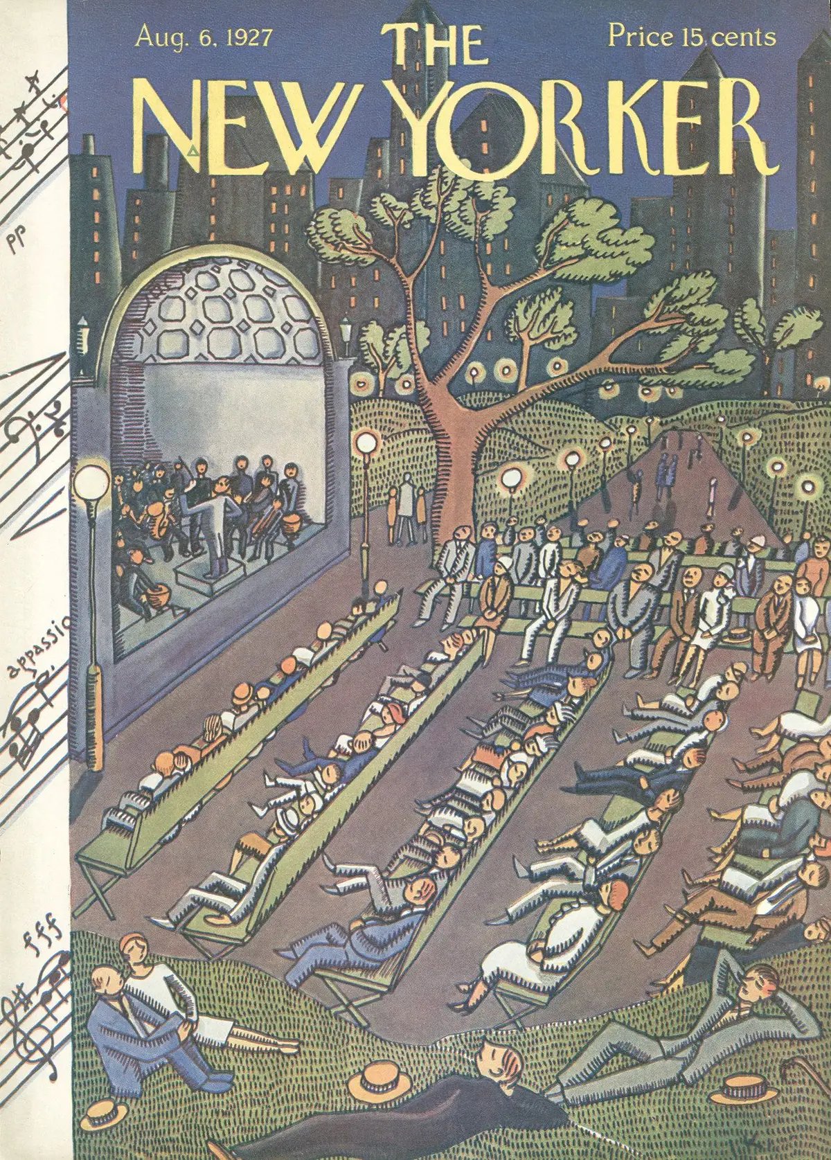Обложка The New Yorker, 6 августа 1927, художник Илонка Карас