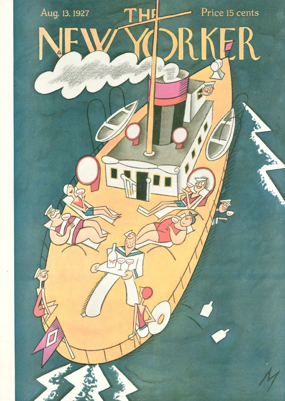 Обложка The New Yorker, 13 августа 1927, художник Джулиан де Миски