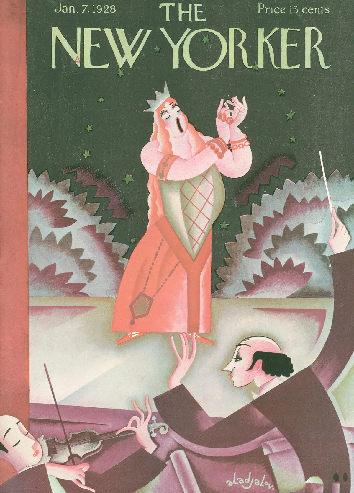 Обложка The New Yorker, 7 января 1928, художник Константин Алажалов