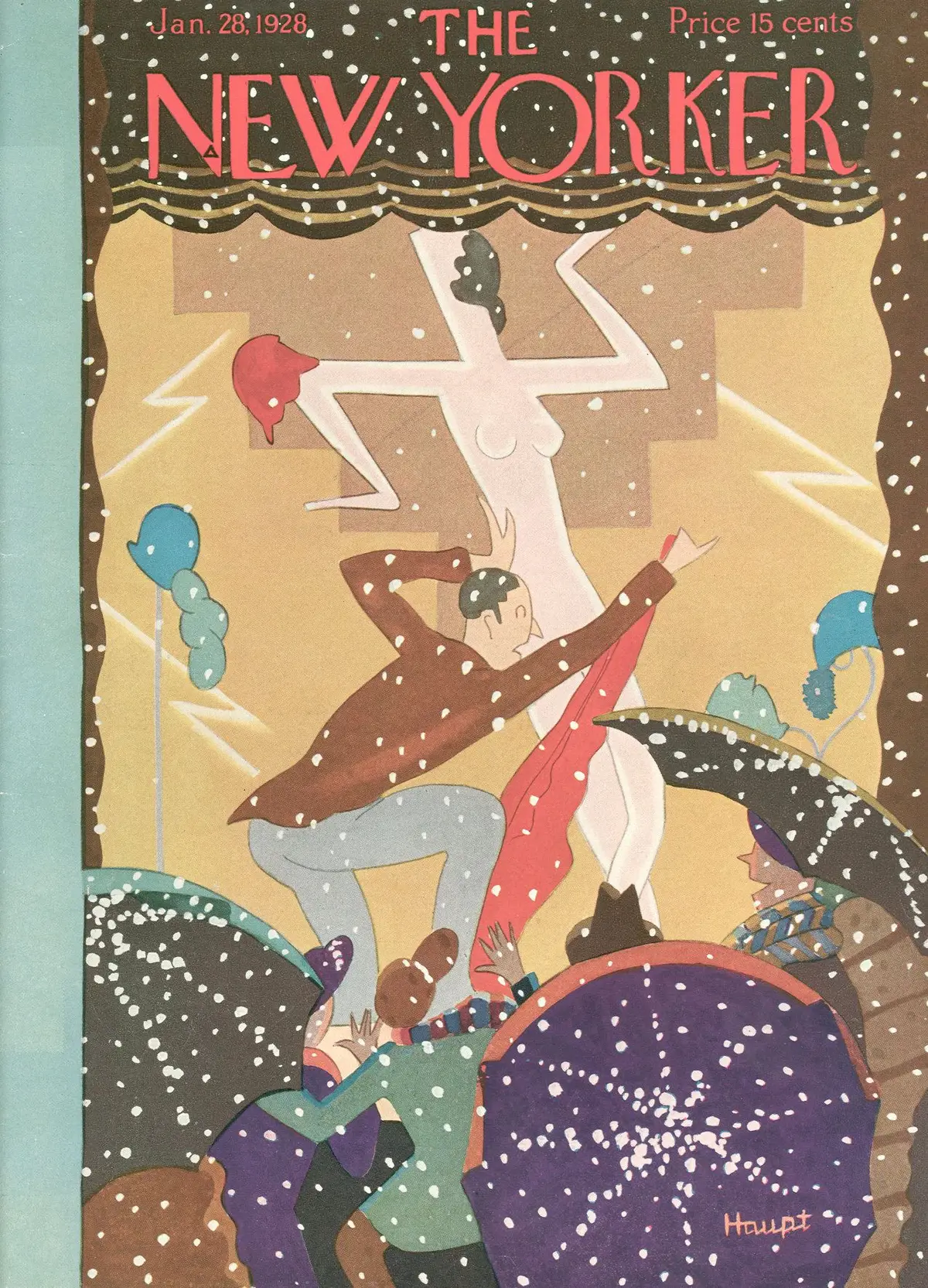 Обложка The New Yorker, 28 января 1928, художник И. Г. Хаупт