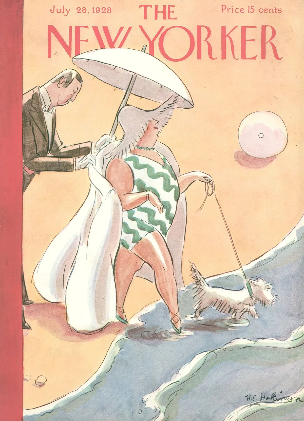 Обложка The New Yorker, 28 июля 1928, художник Хелен Э. Хокинсон