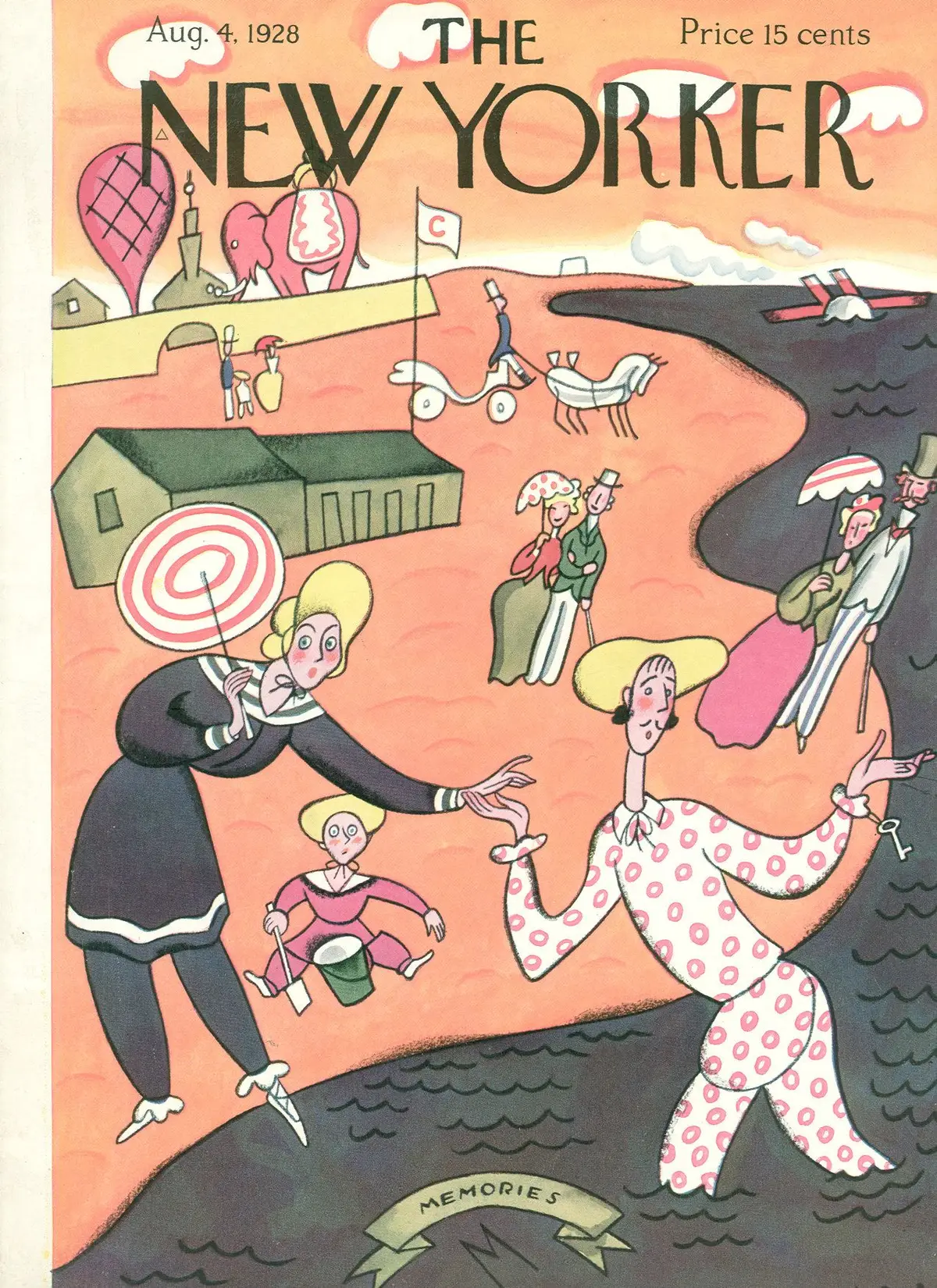Обложка The New Yorker, 4 августа 1928, художник Джулиан де Миски