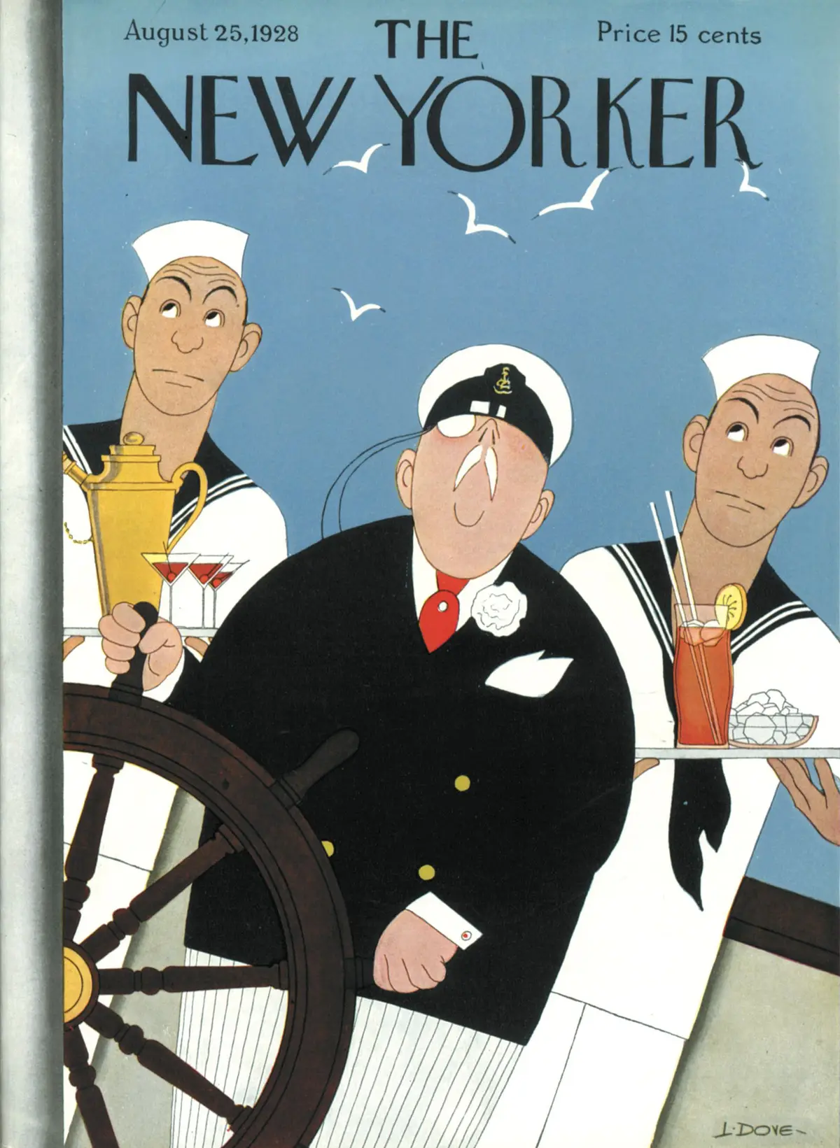 Обложка The New Yorker, 25 августа 1928, художник Леонард Дав