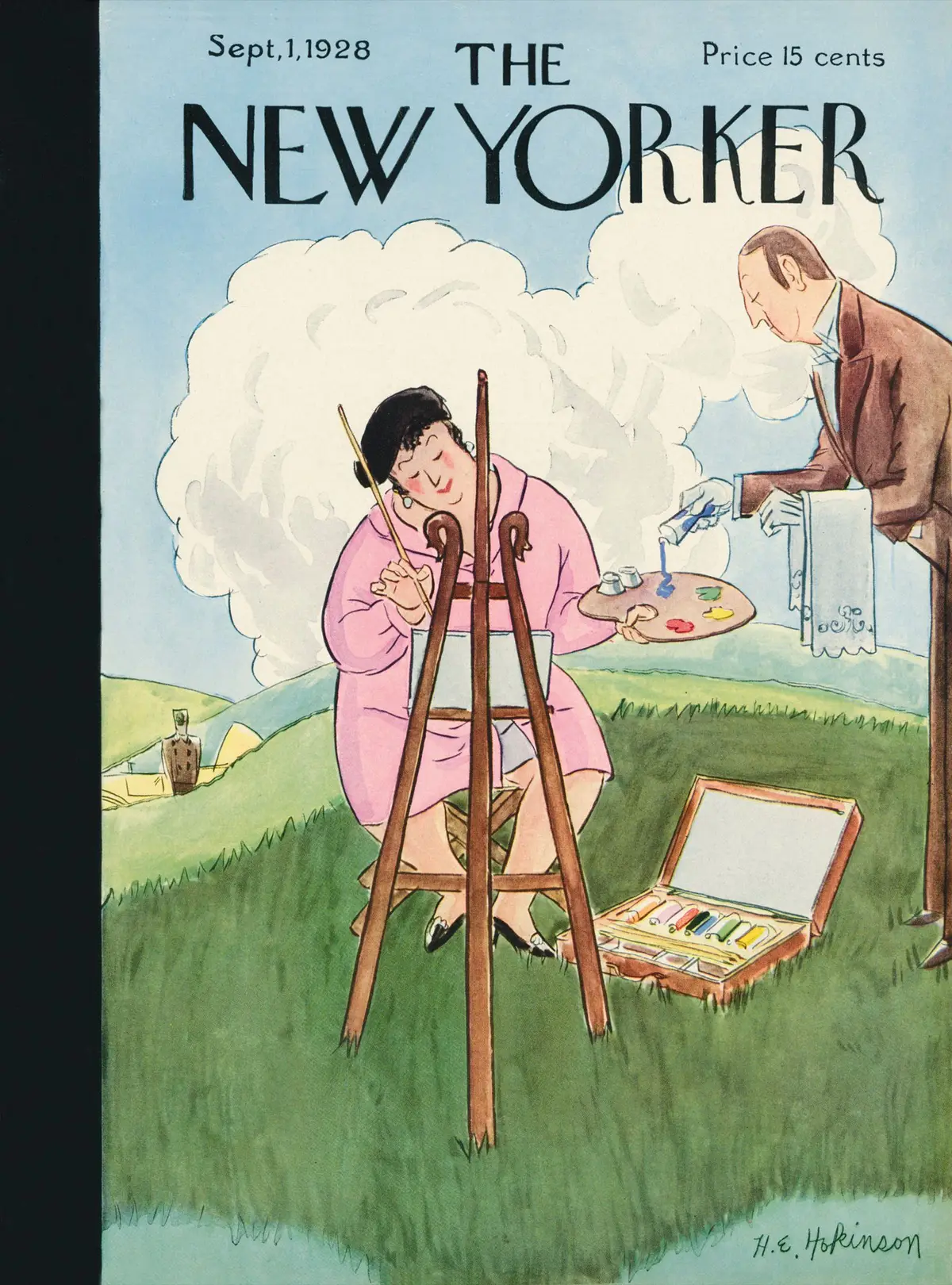 Обложка The New Yorker, 1 сентября 1928, художник Хелен Э. Хокинсон