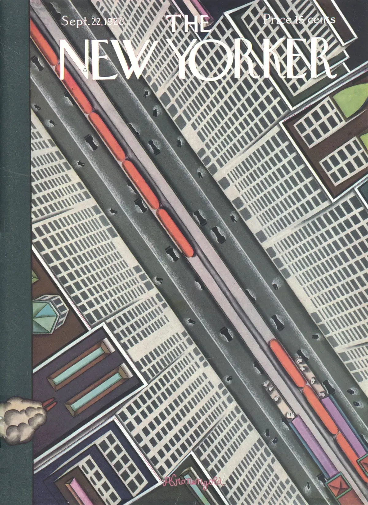 Обложка The New Yorker, 22 сентября 1928, художник Адольф К. Кроненголд
