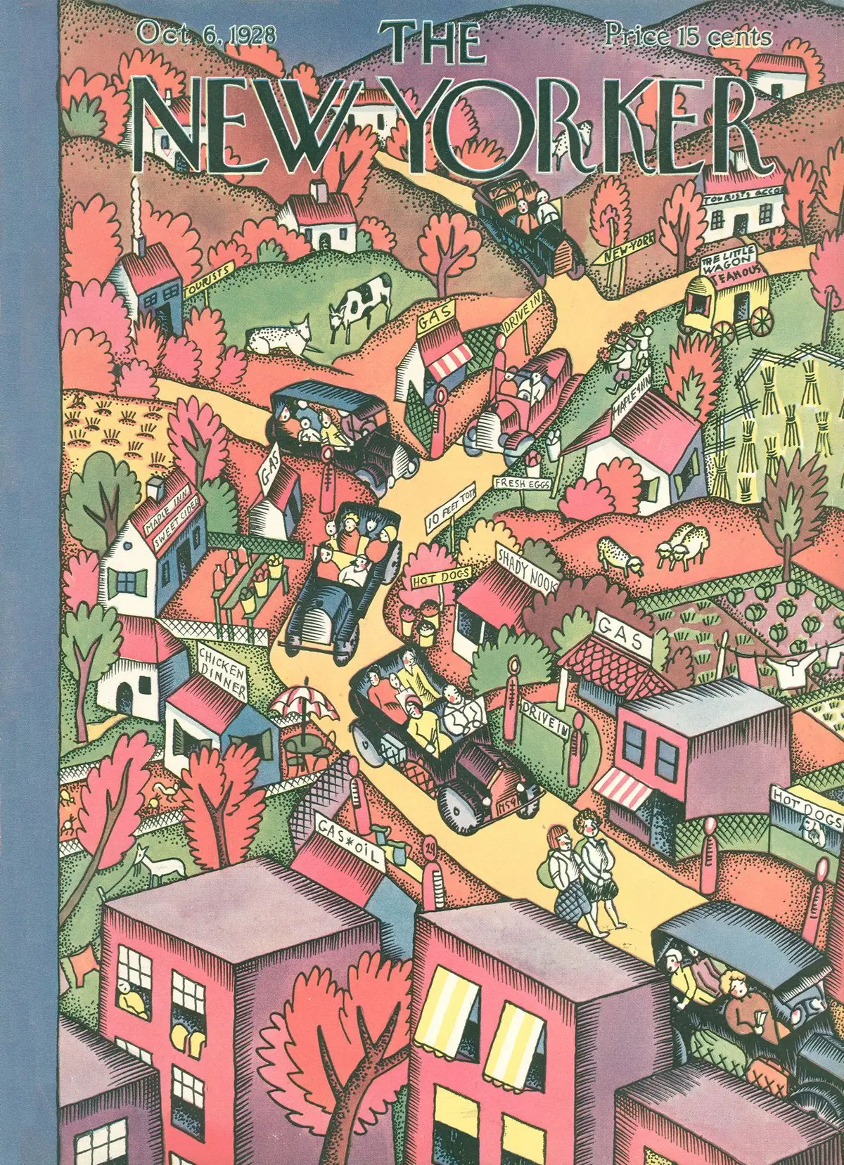 Обложка The New Yorker, 6 октября 1928, художник Илонка Карас