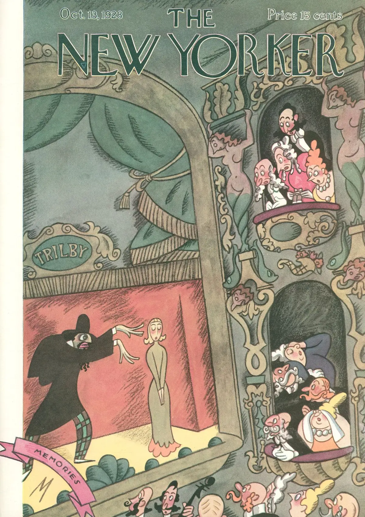 Обложка The New Yorker, 13 октября 1928, художник Джулиан де Миски