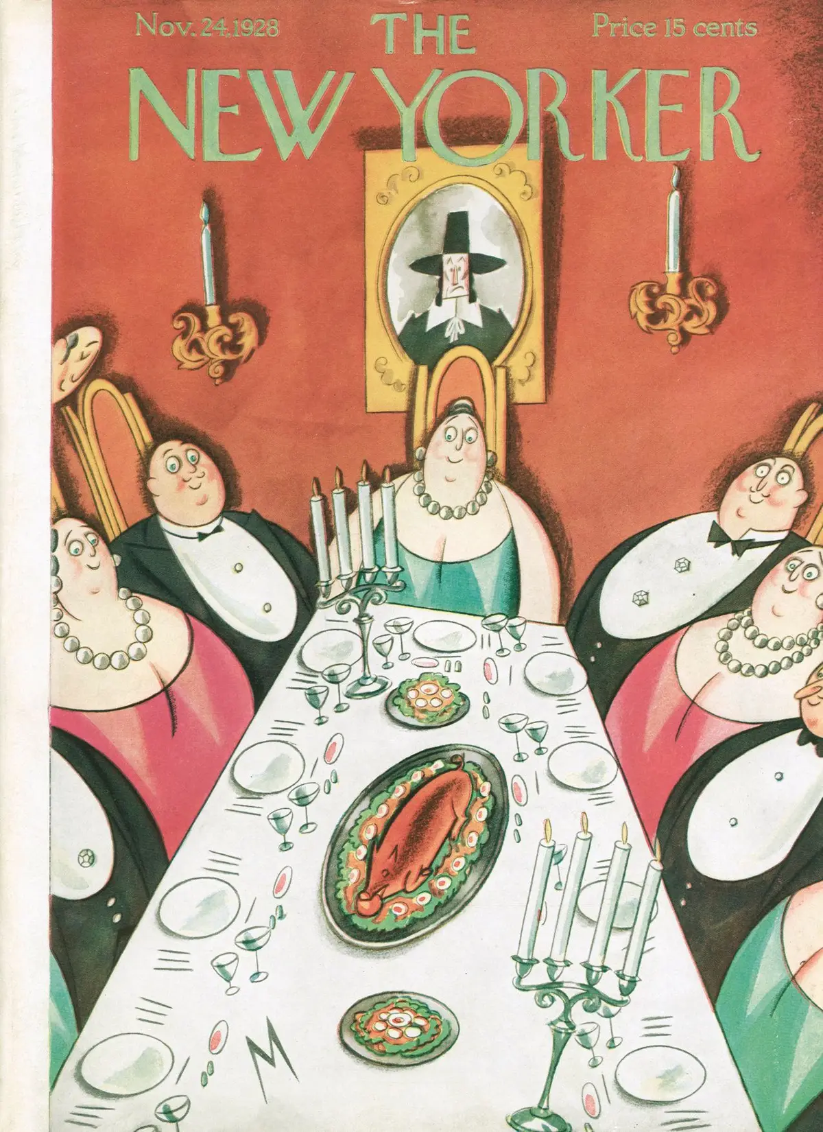 Обложка The New Yorker, 24 ноября 1928, художник Джулиан де Миски