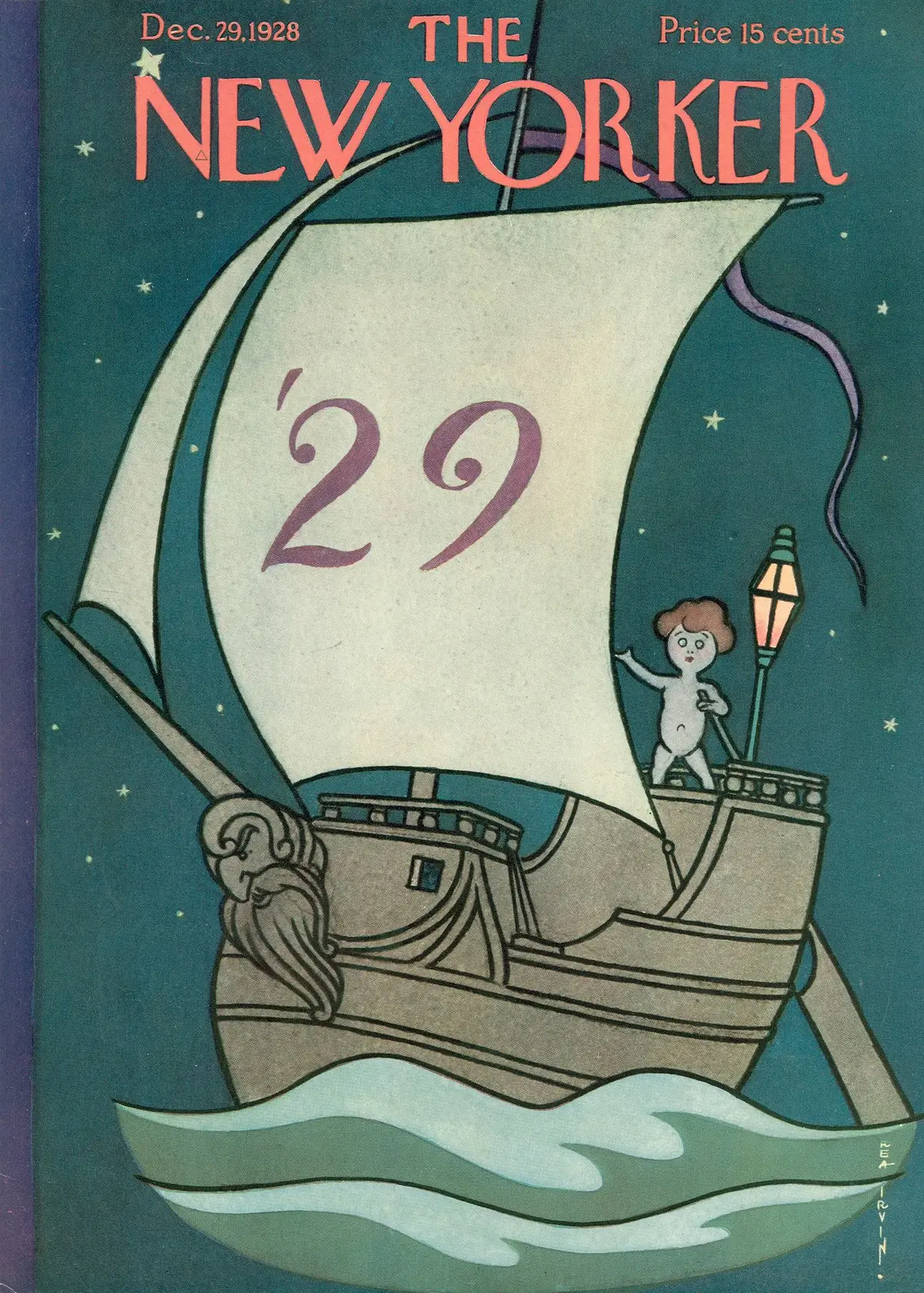 Обложка The New Yorker, 29 декабря 1928, художник Реа Ирвин