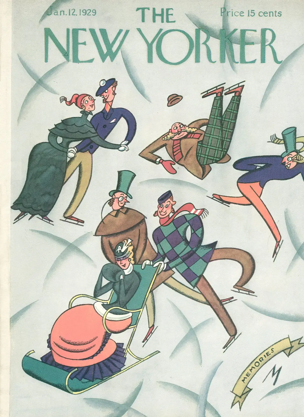 Обложка The New Yorker, 12 января 1929, художник Джулиан де Миски