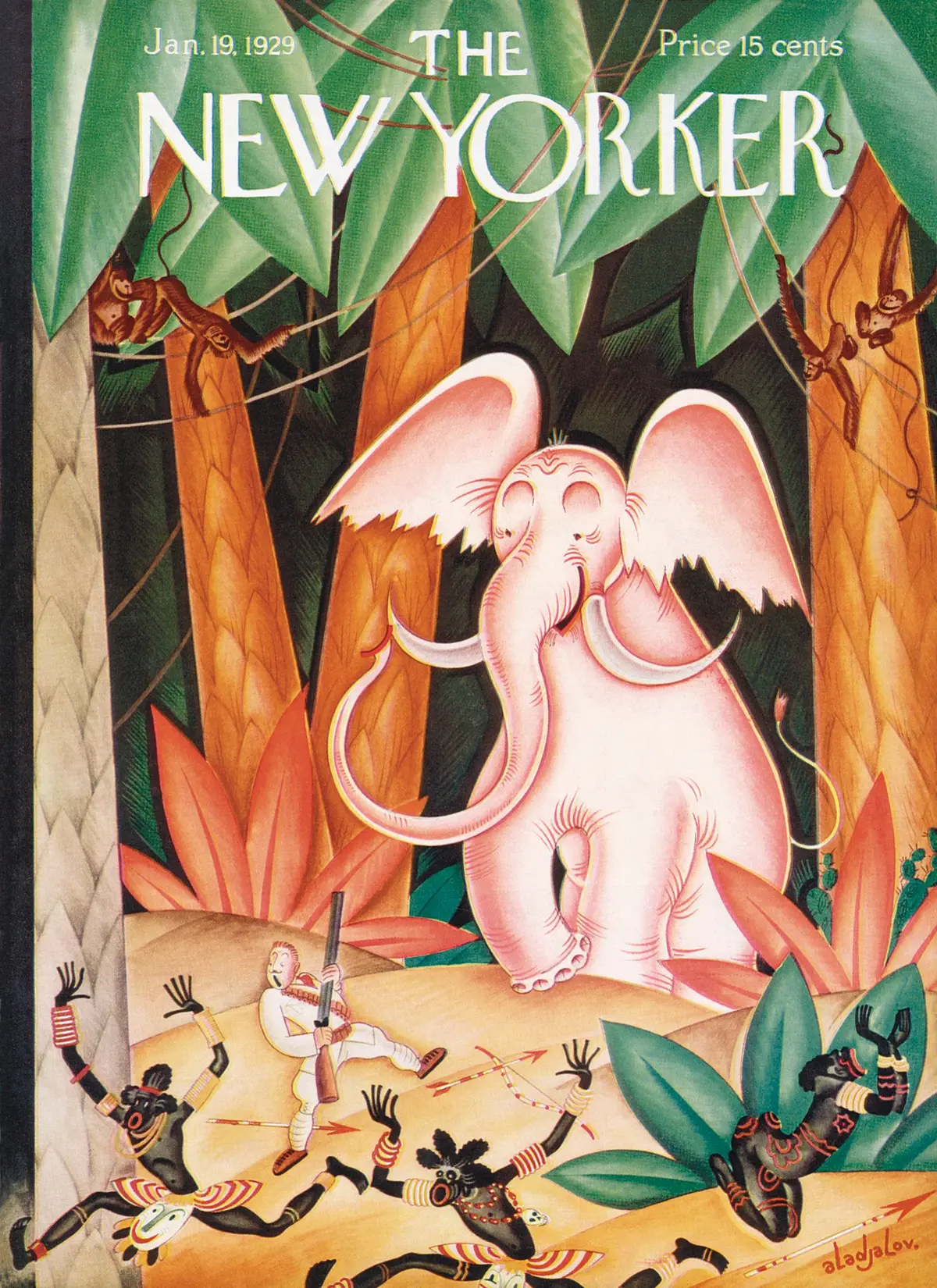 Обложка The New Yorker, 19 января 1929, художник Константин Алажалов