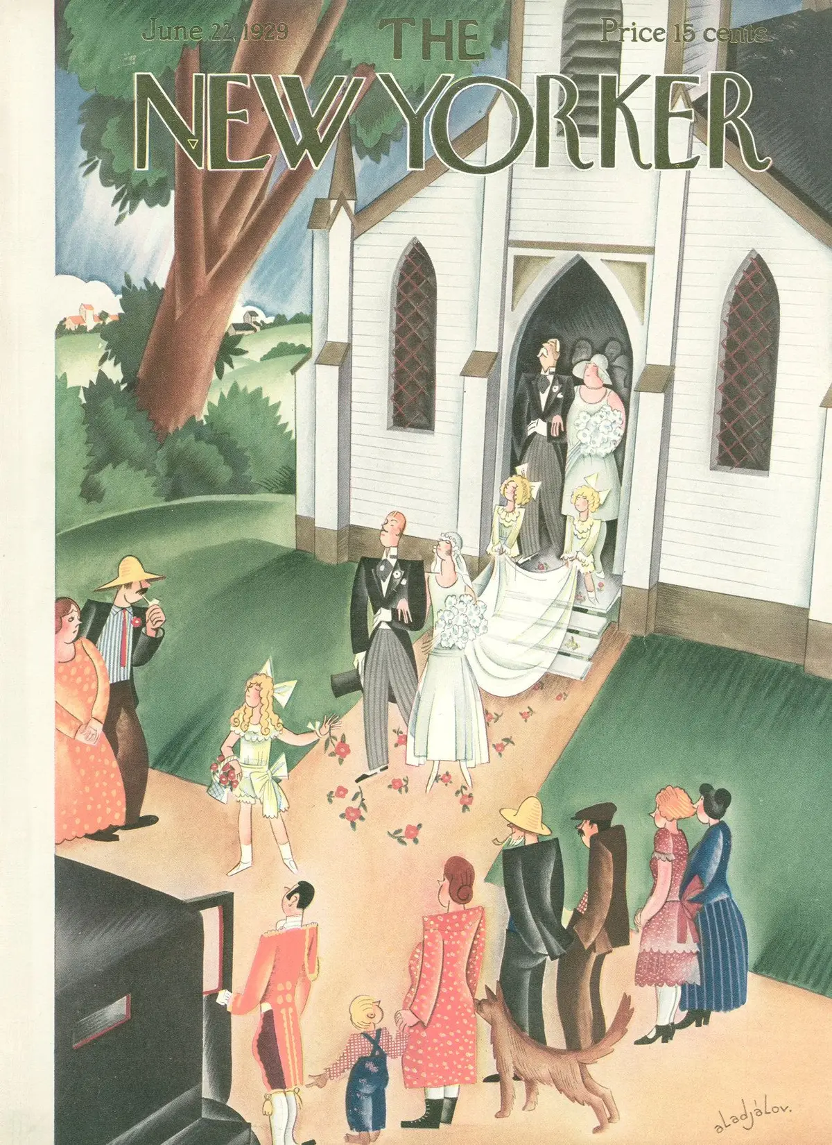 Обложка The New Yorker, 22 июня 1929, художник Константин Алажалов