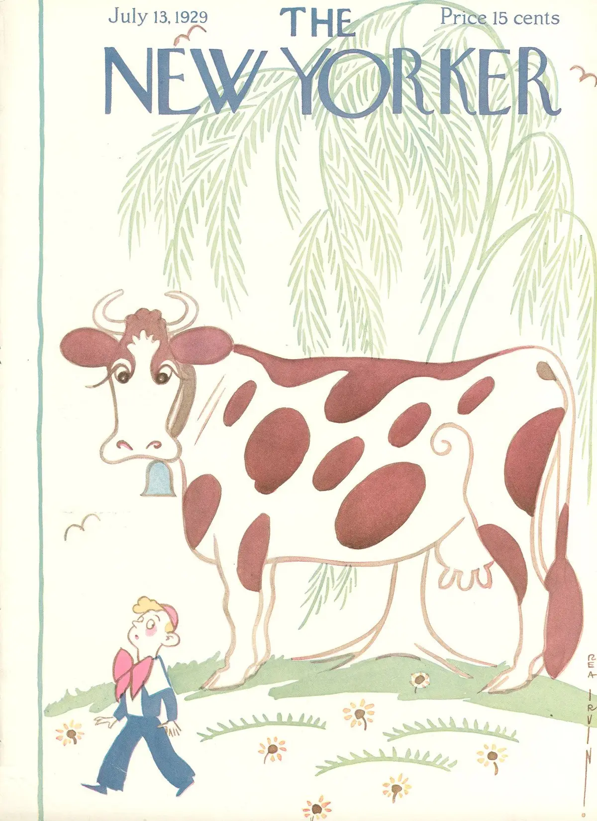 Обложка The New Yorker, 13 июля 1929, художник Реа Ирвин