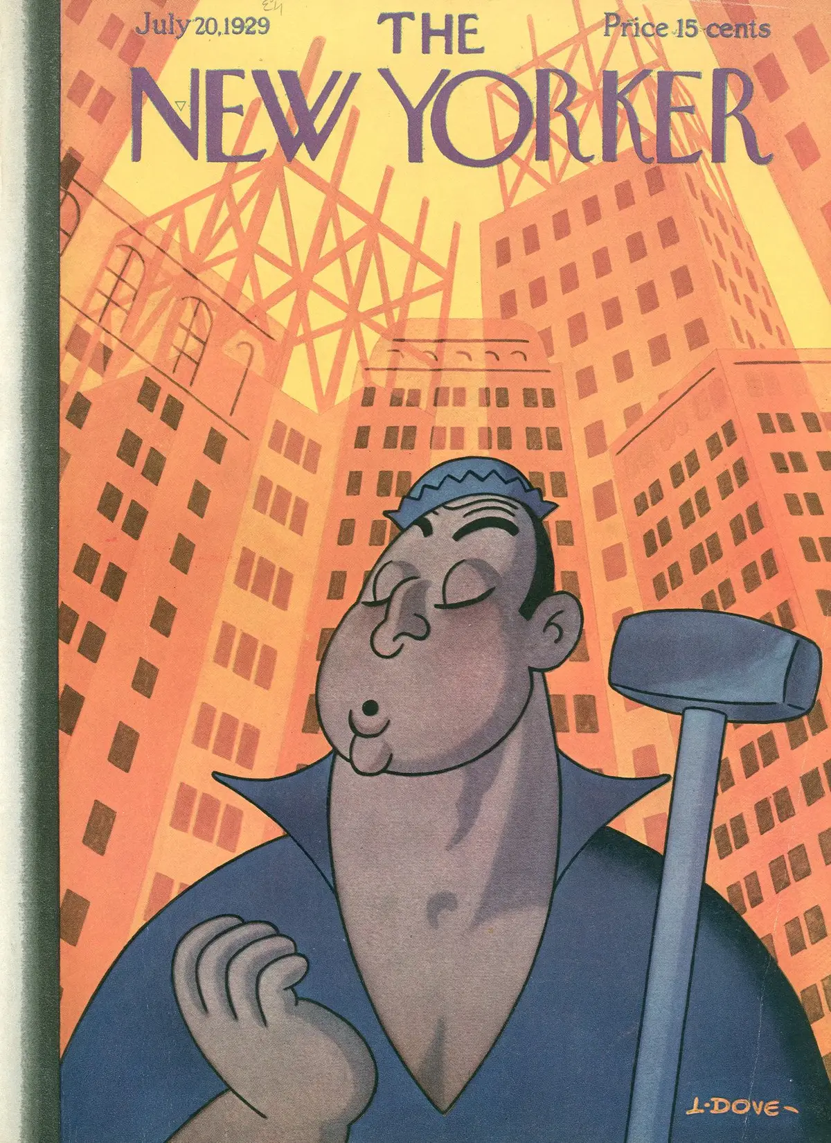 Обложка The New Yorker, 20 июля 1929, художник Леонард Дав