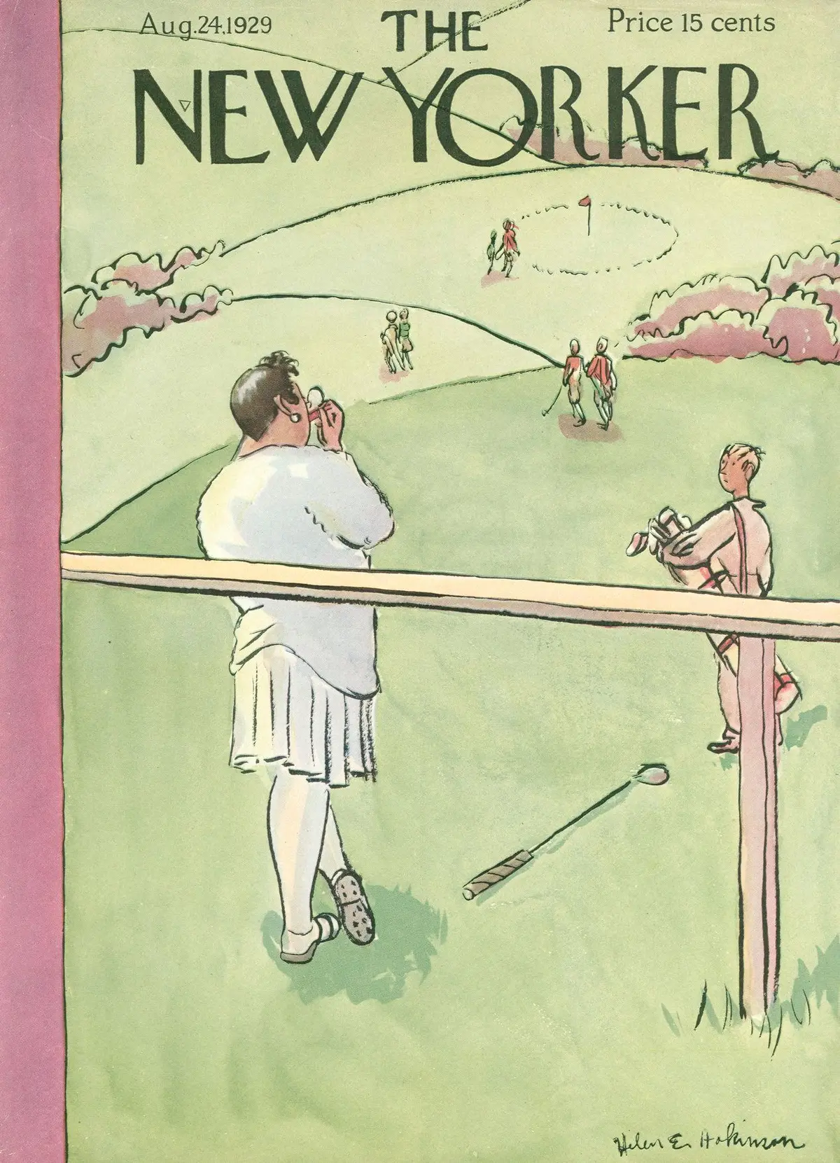 Обложка The New Yorker, 24 августа 1929, художник Хелен Э. Хокинсон