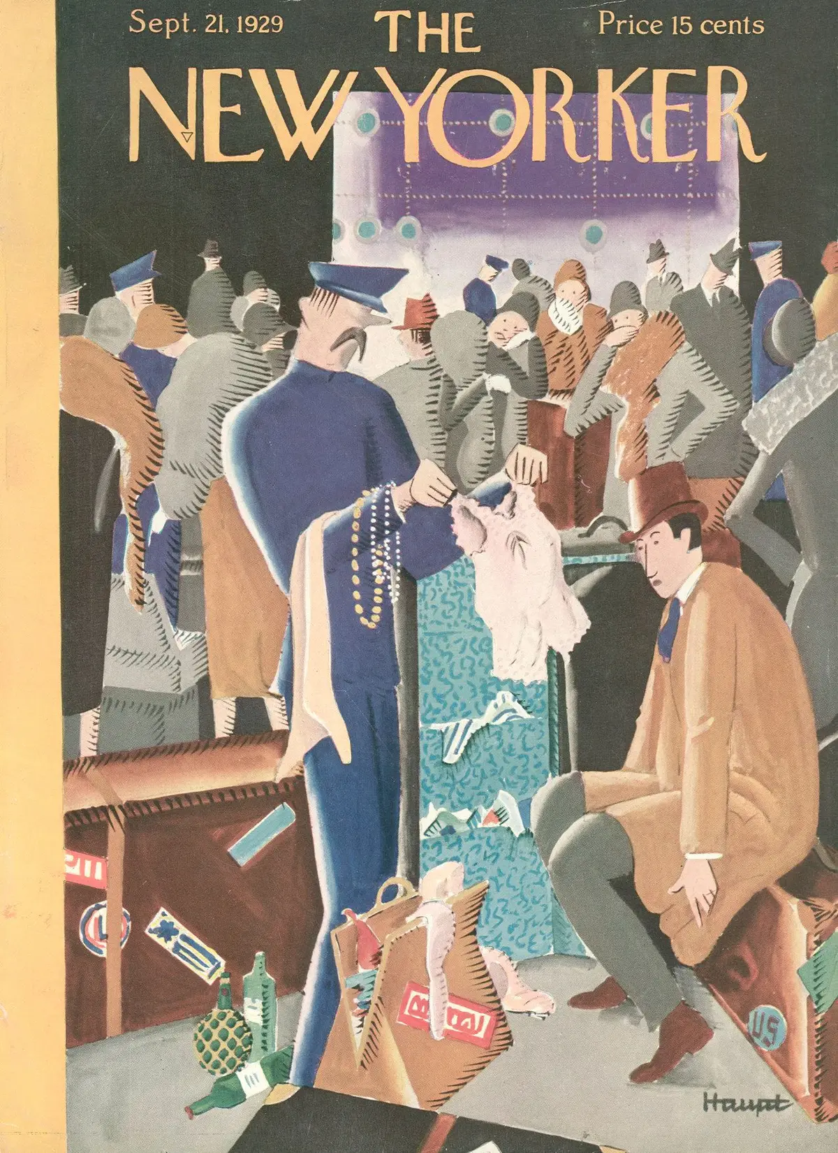 Обложка The New Yorker, 21 сентября 1929, художник Теодор Г. Хаупт