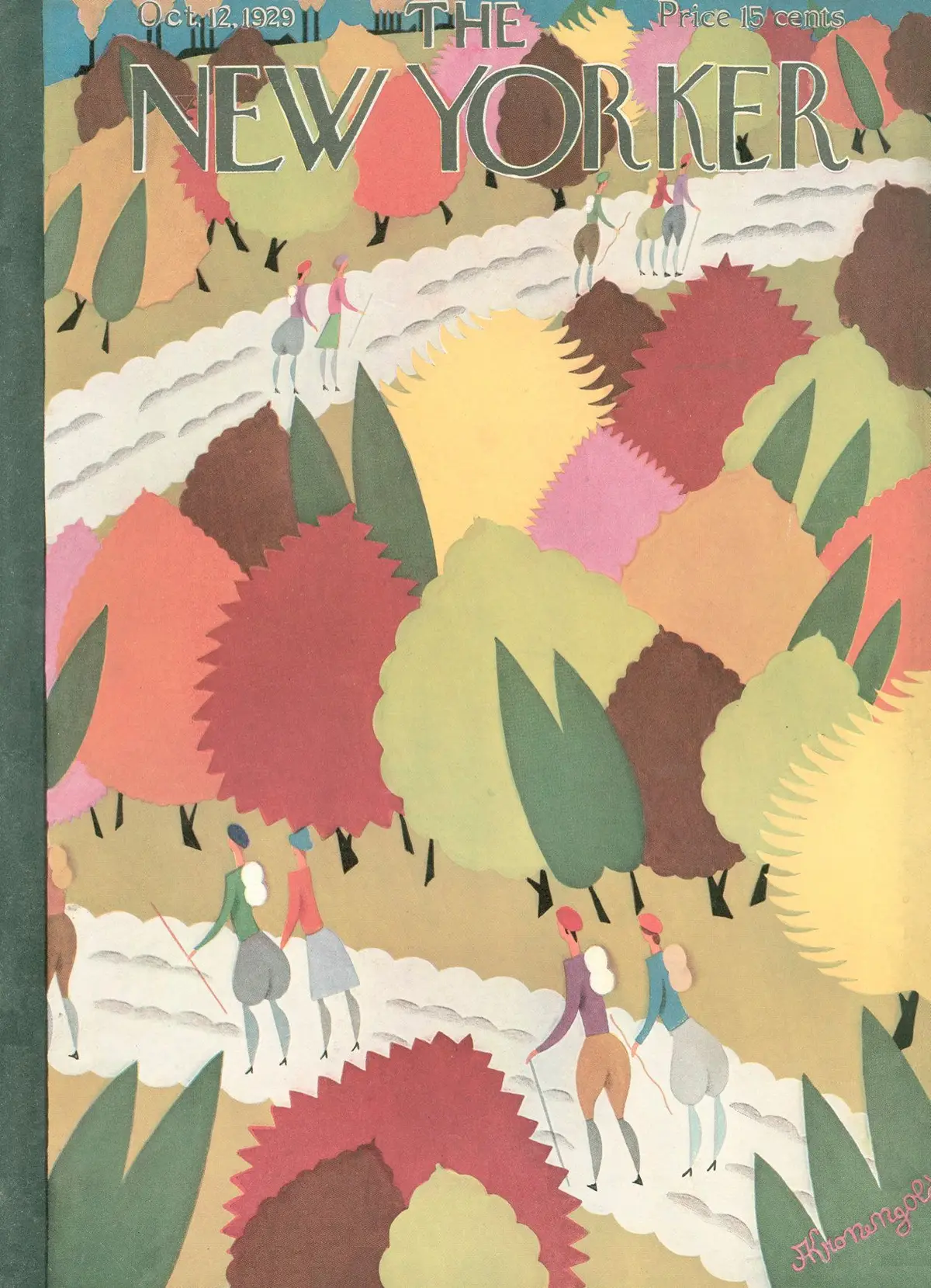 Обложка The New Yorker, 12 октября 1929, художник Адольф К. Кроненголд