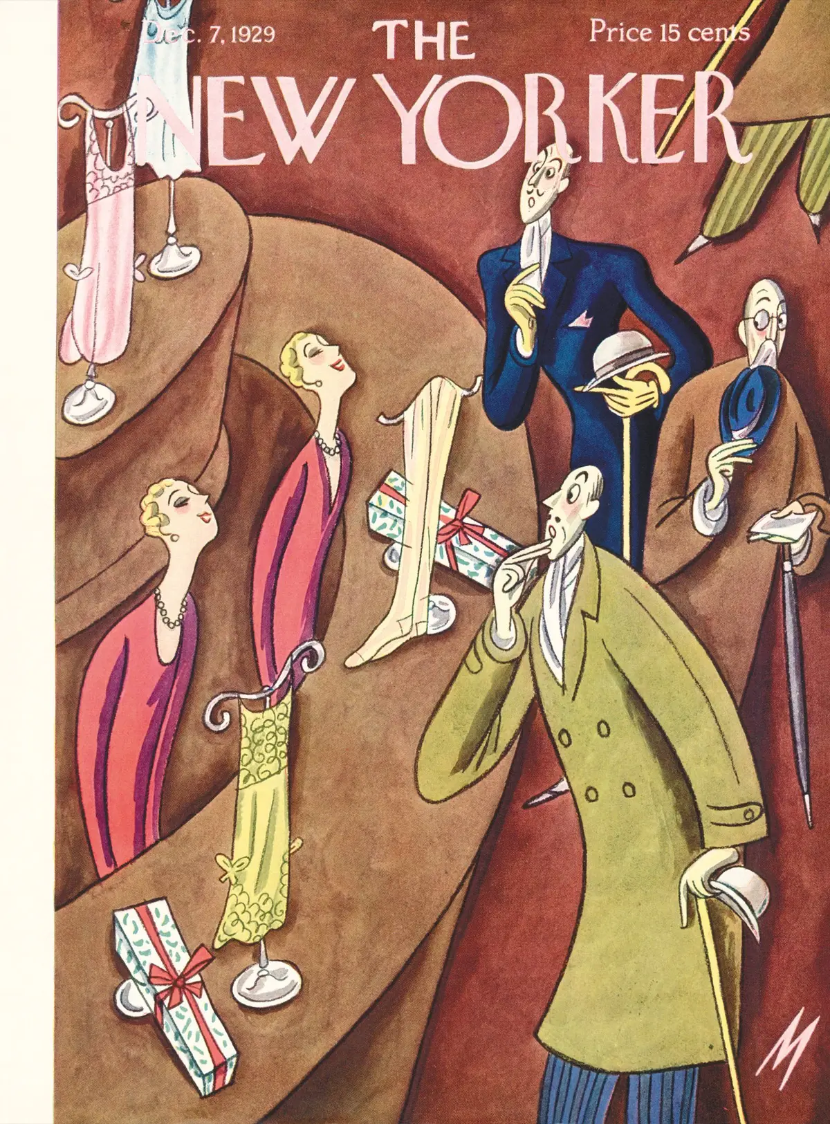 Обложка The New Yorker, 7 декабря 1929, художник Джулиан де Миски