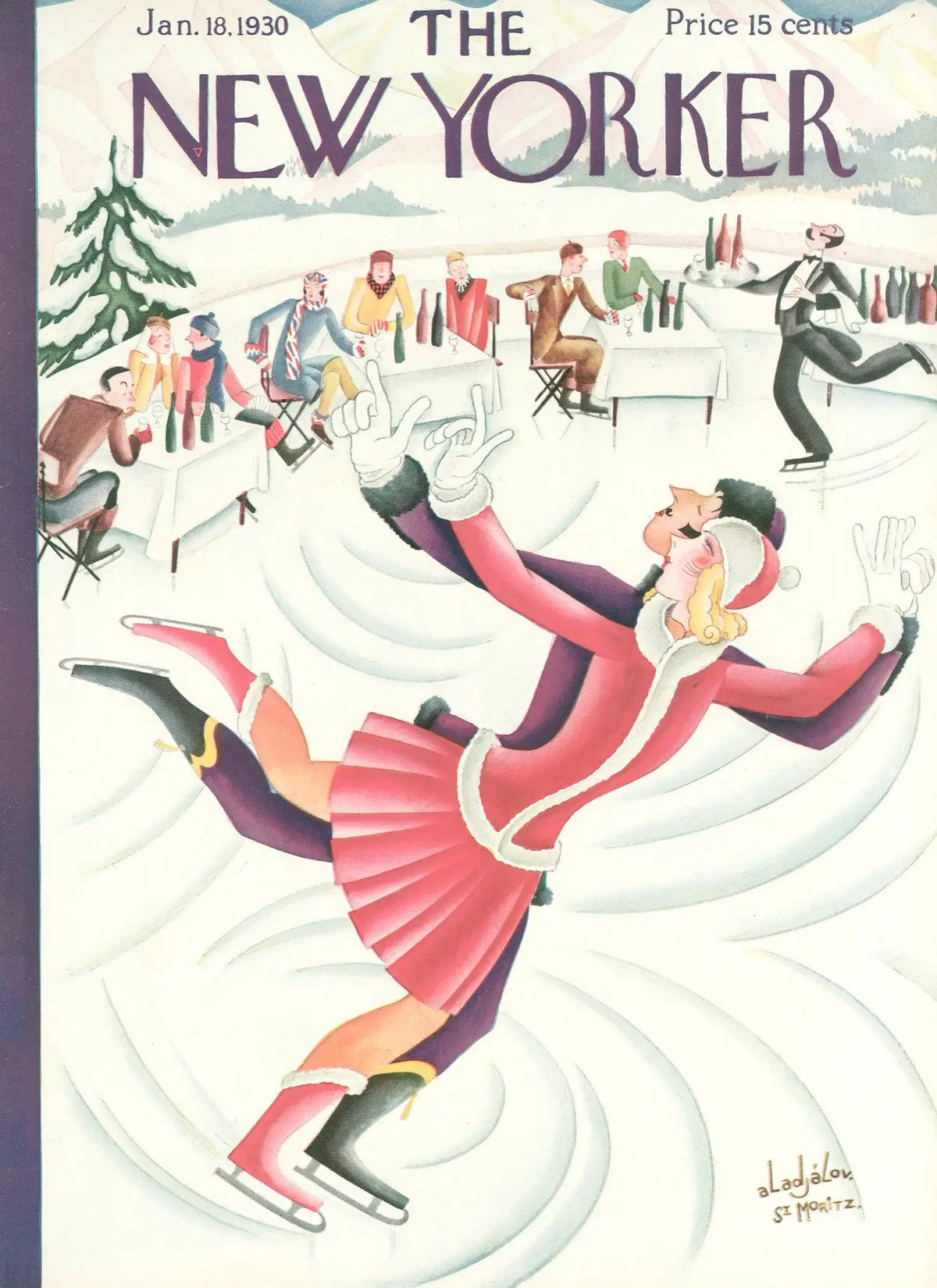 Обложка The New Yorker, 18 января 1930, художник Константин Алажалов