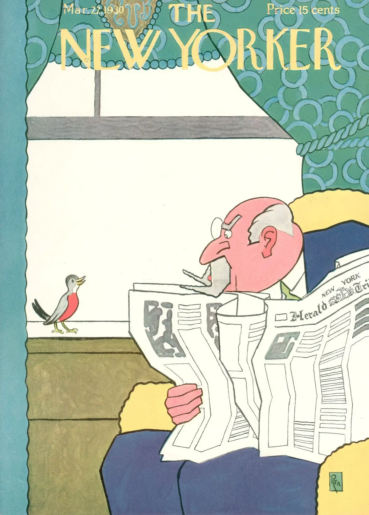 Обложка The New Yorker, 22 марта 1930, художник Гарднер Ри