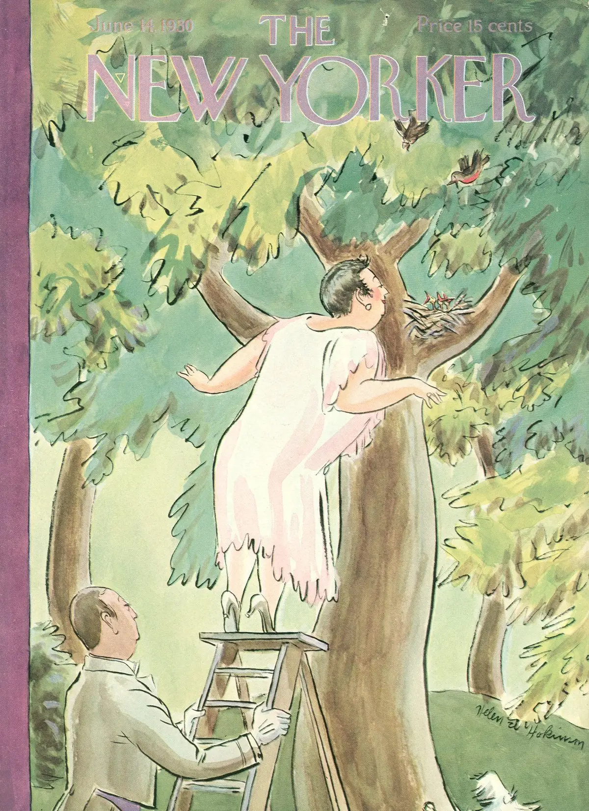 Обложка The New Yorker, 14 июня 1930, художник Хелен Э. Хокинсон
