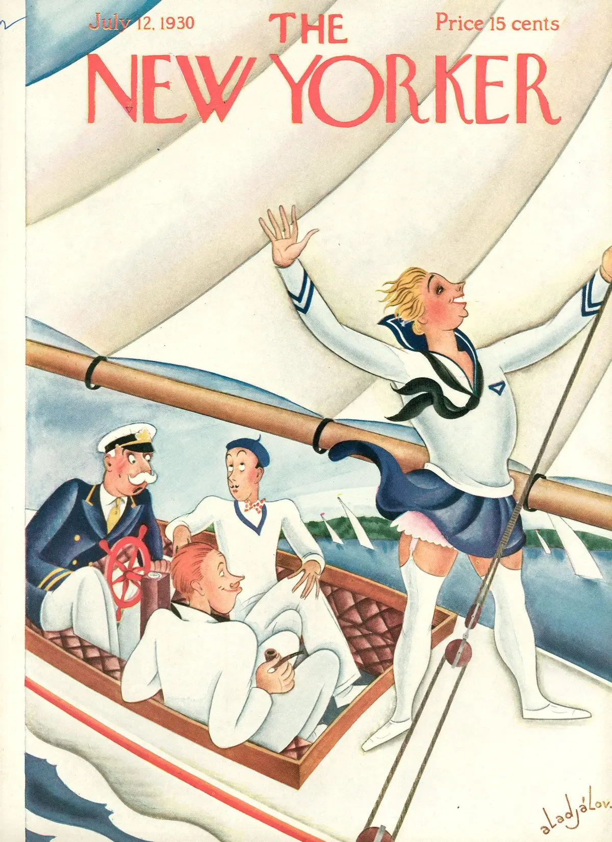 Обложка The New Yorker, 12 июля 1930, художник Константин Алажалов