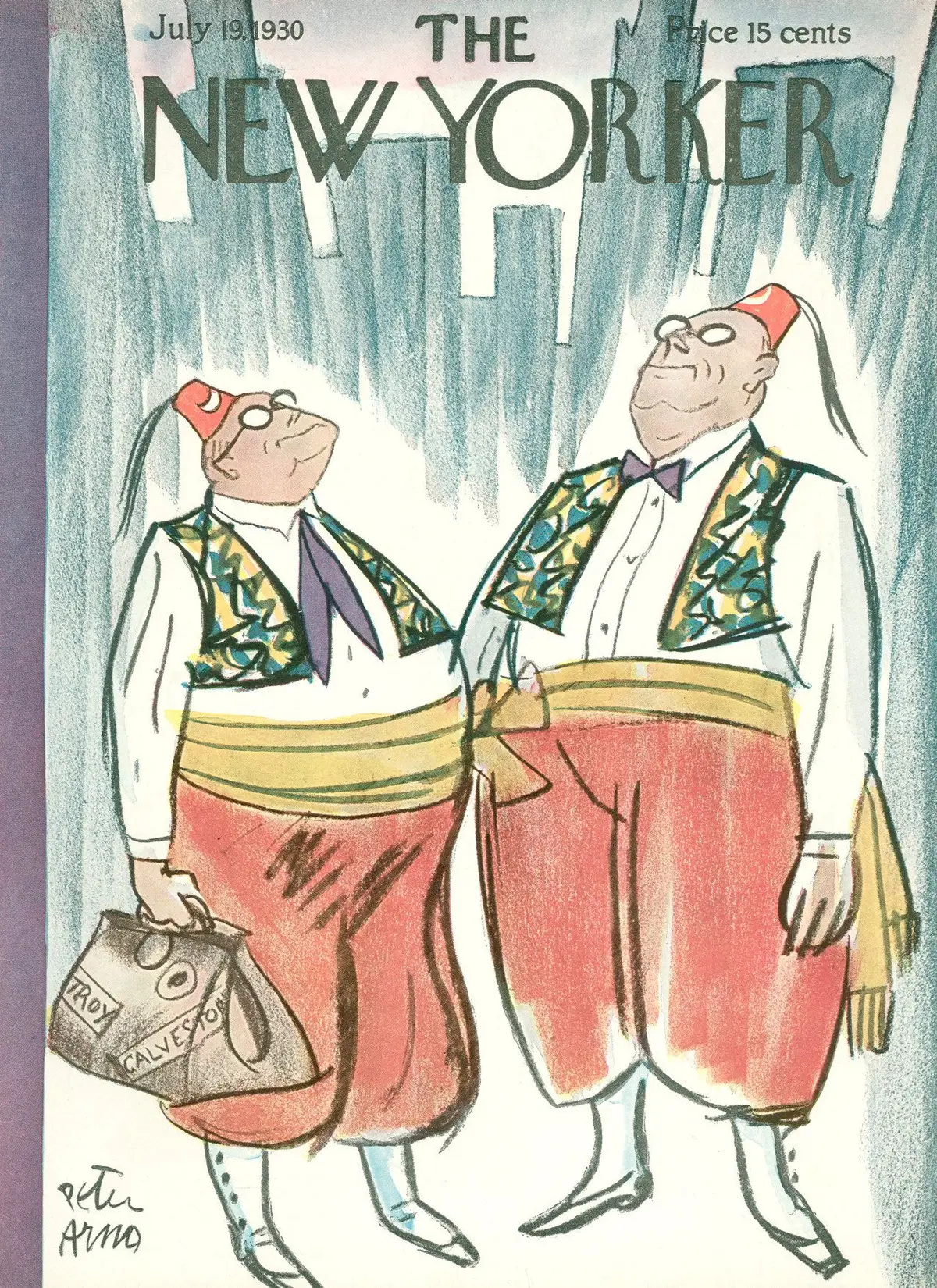 Обложка The New Yorker, 19 июля 1930, художник Питер Арно