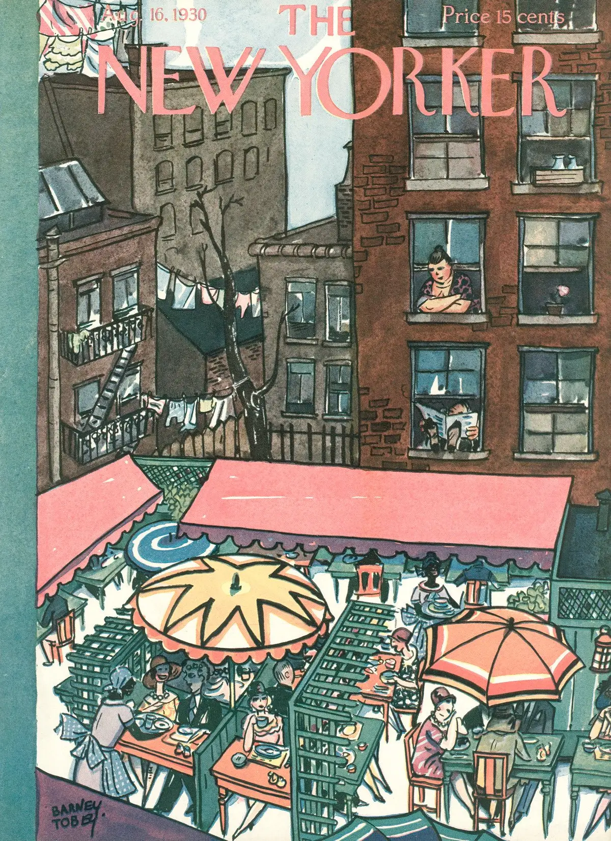 Обложка The New Yorker, 16 августа 1930, художник Барни Тоби