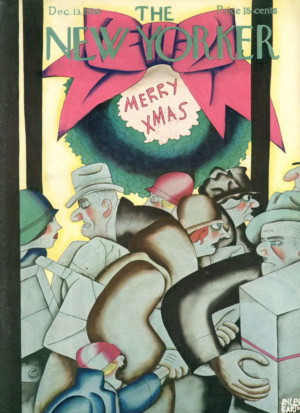Обложка The New Yorker, 13 декабря 1930, художник Ральф Бартон