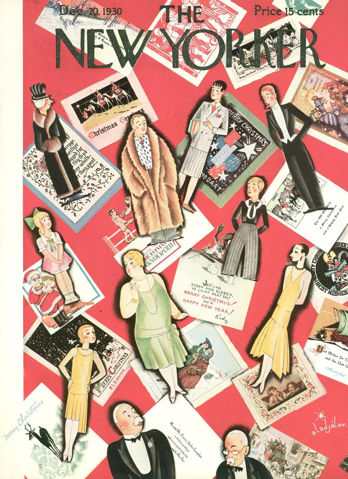 Обложка The New Yorker, 20 декабря 1930, художник Константин Алажалов