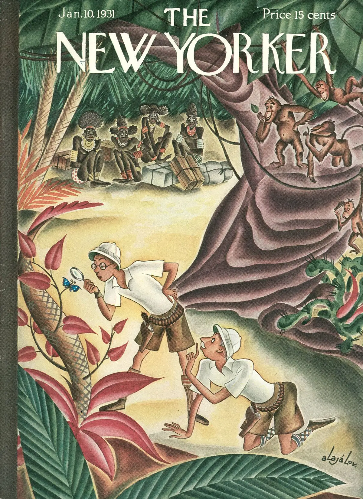 Обложка The New Yorker, 10 января 1931, художник Константин Алажалов