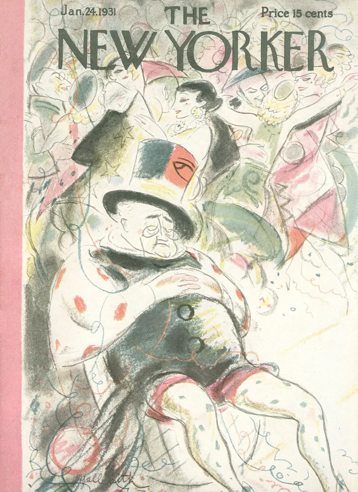 Обложка The New Yorker, 24 января 1931, художник Уильям Кроуфорд Гэлбрейт