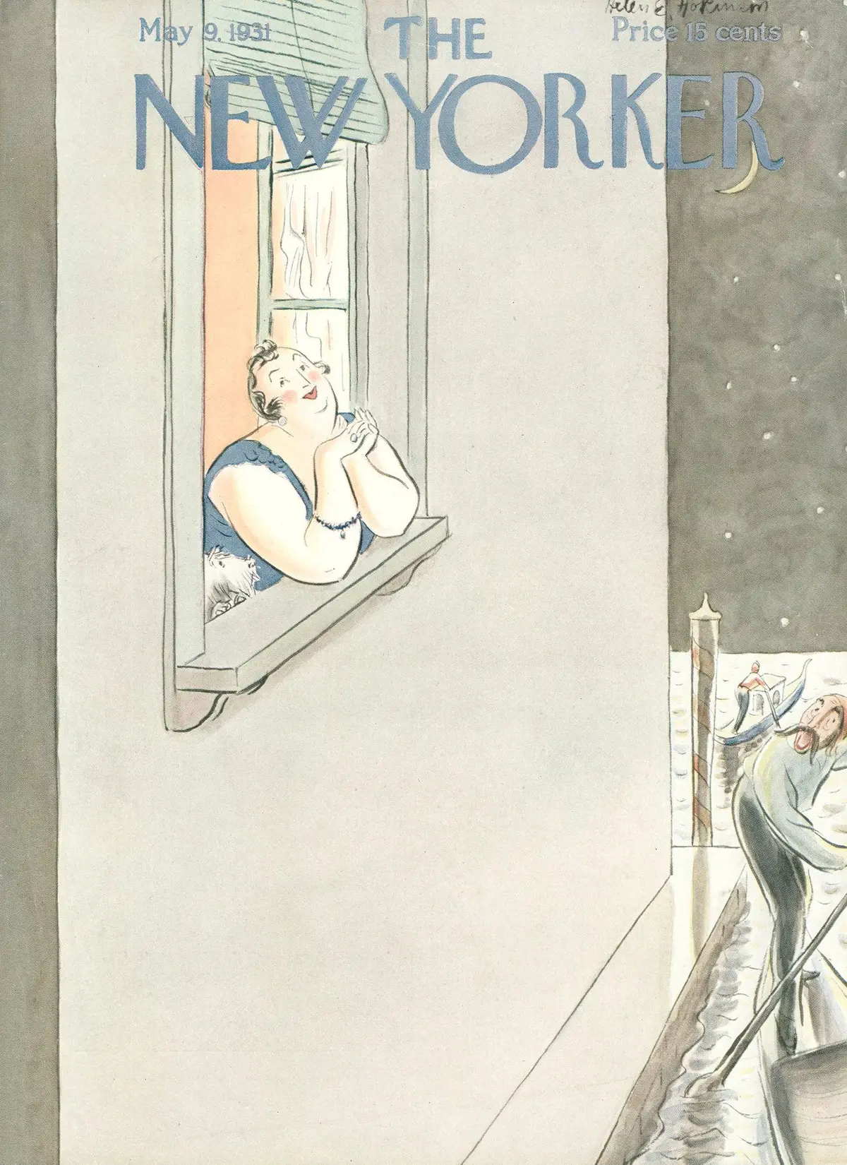 Обложка The New Yorker, 9 мая 1931, художник Хелен Э. Хокинсон
