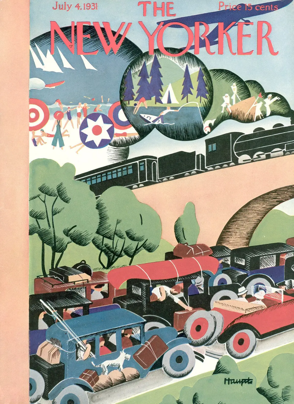 Обложка The New Yorker, 4 июля 1931, художник И. Г. Хаупт