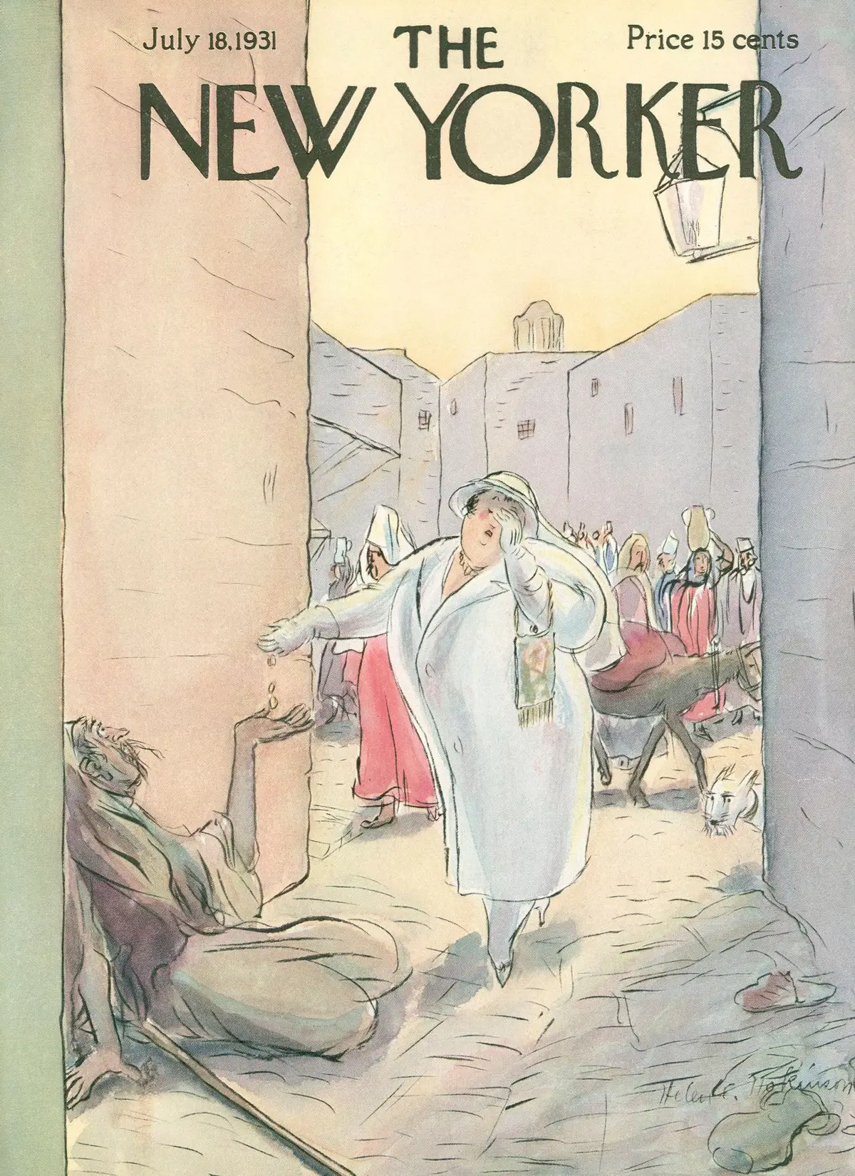 Обложка The New Yorker, 18 июля 1931, художник Хелен Э. Хокинсон