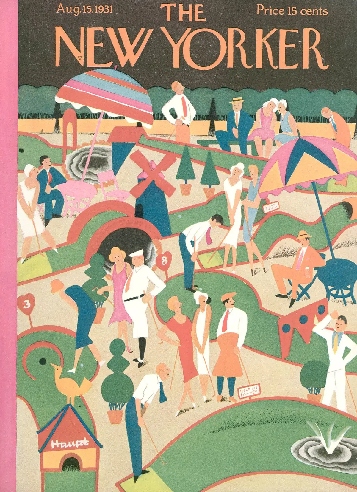 Обложка The New Yorker, 15 августа 1931, художник И. Г. Хаупт