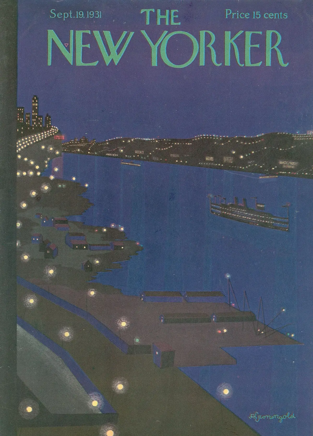 Обложка The New Yorker, 19 сентября 1931, художник Адольф К. Кроненголд