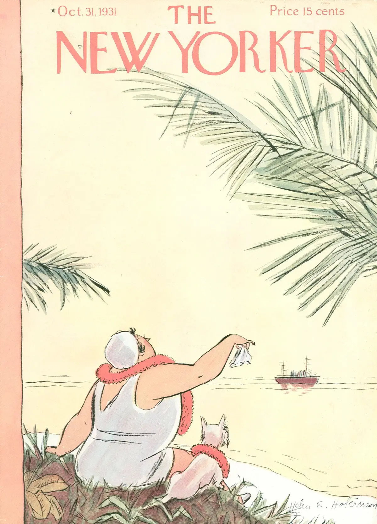 Обложка The New Yorker, 31 октября 1931, художник Хелен Э. Хокинсон