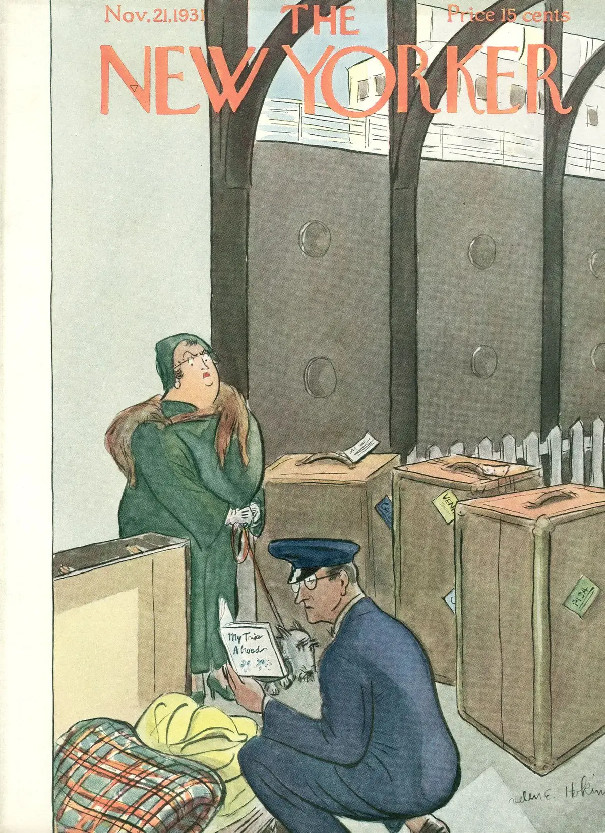 Обложка The New Yorker, 21 ноября 1931, художник Хелен Э. Хокинсон