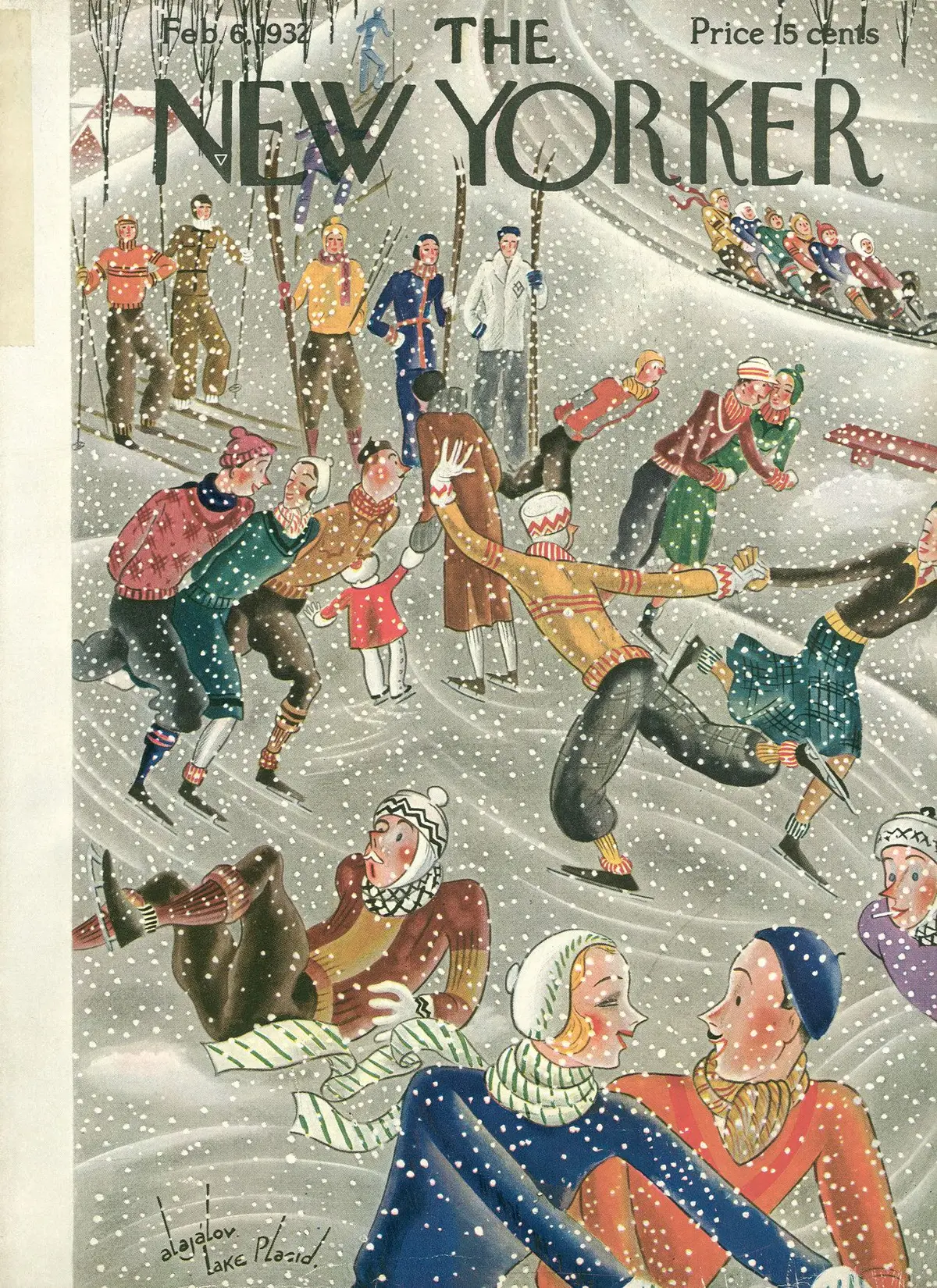 Обложка The New Yorker, 6 февраля 1932, художник Константин Алажалов