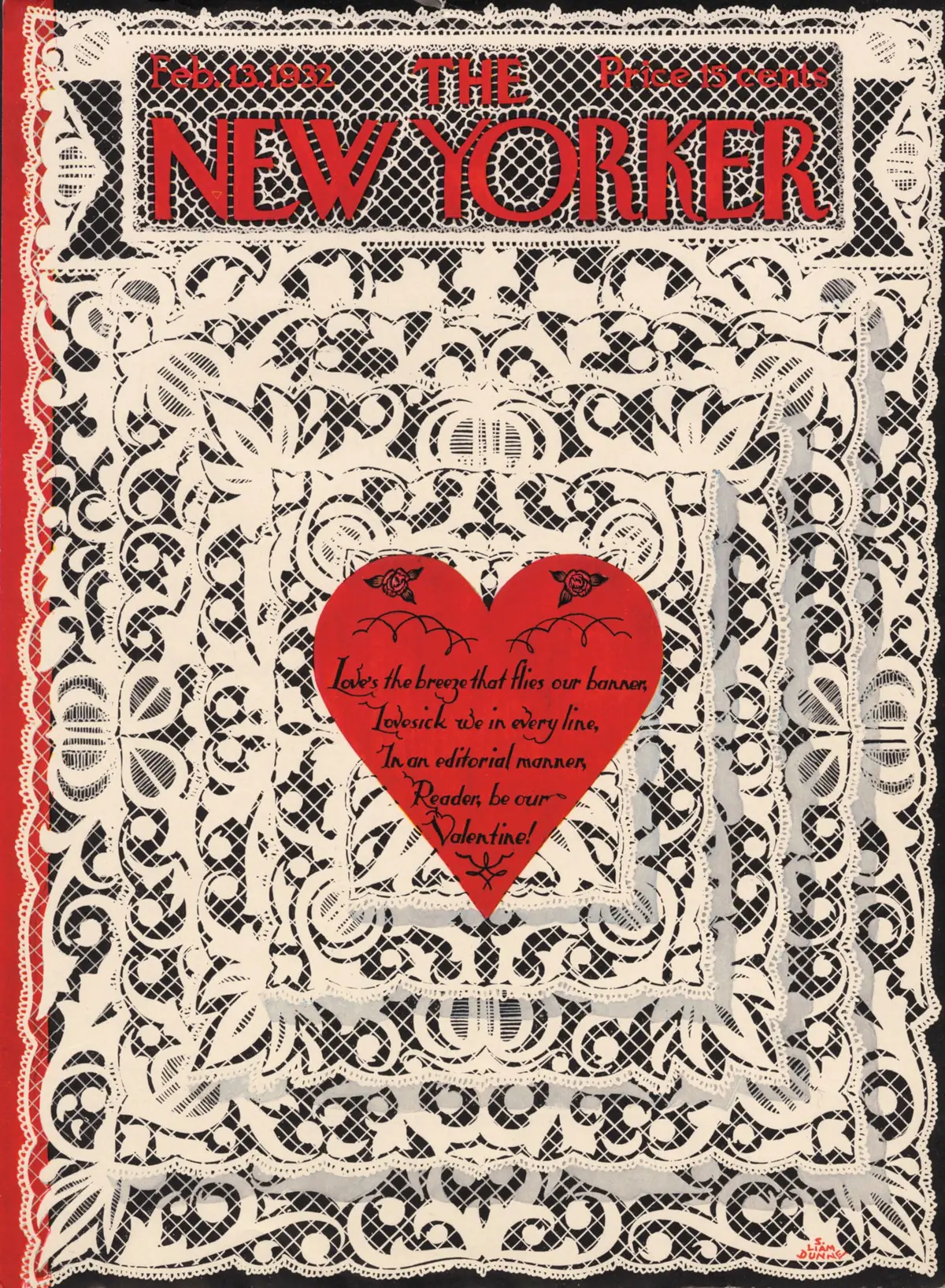 Обложка The New Yorker, 13 февраля 1932, художник С. Лиам Данн