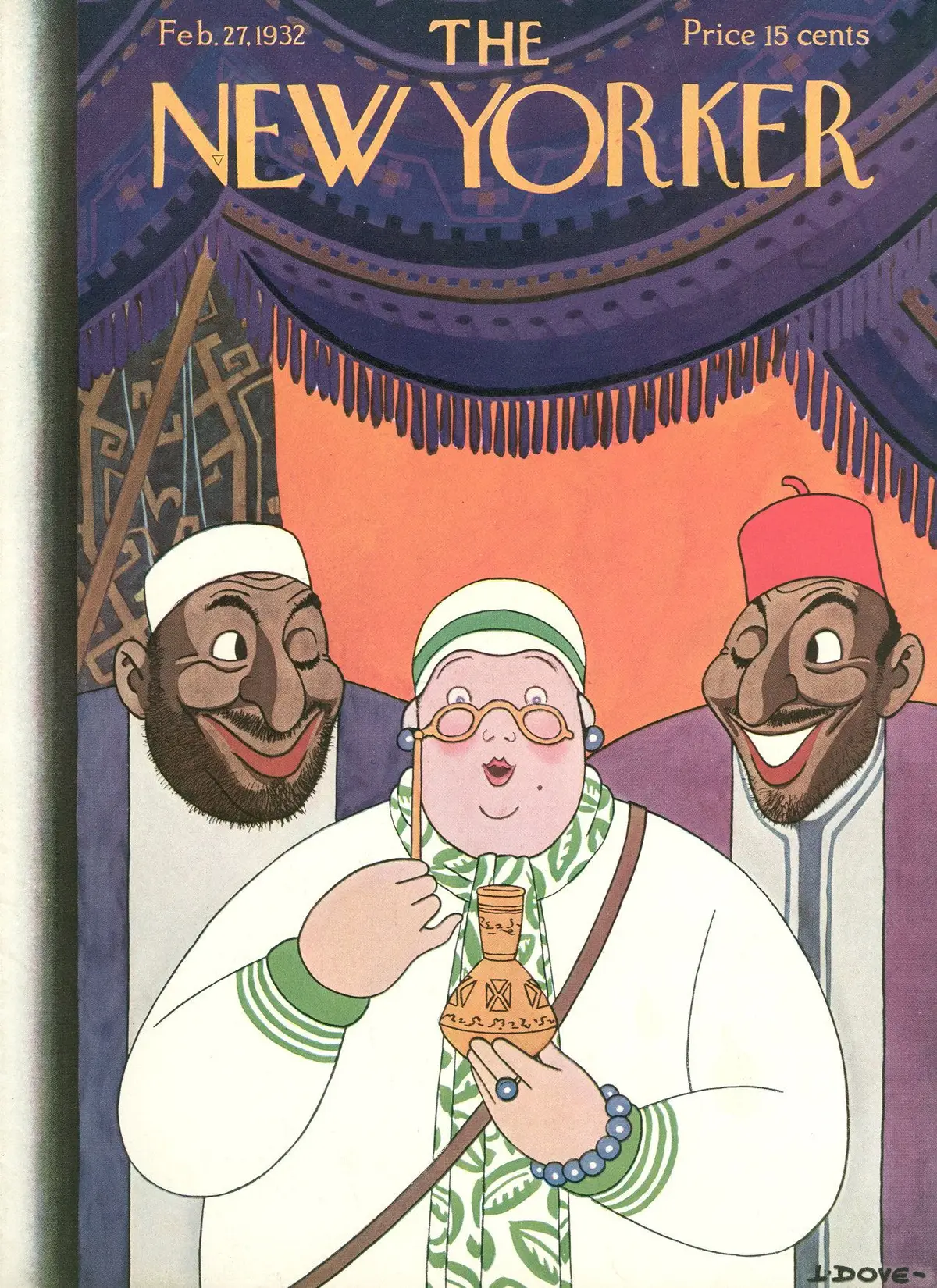 Обложка The New Yorker, 27 февраля 1932, художник Леонард Дав